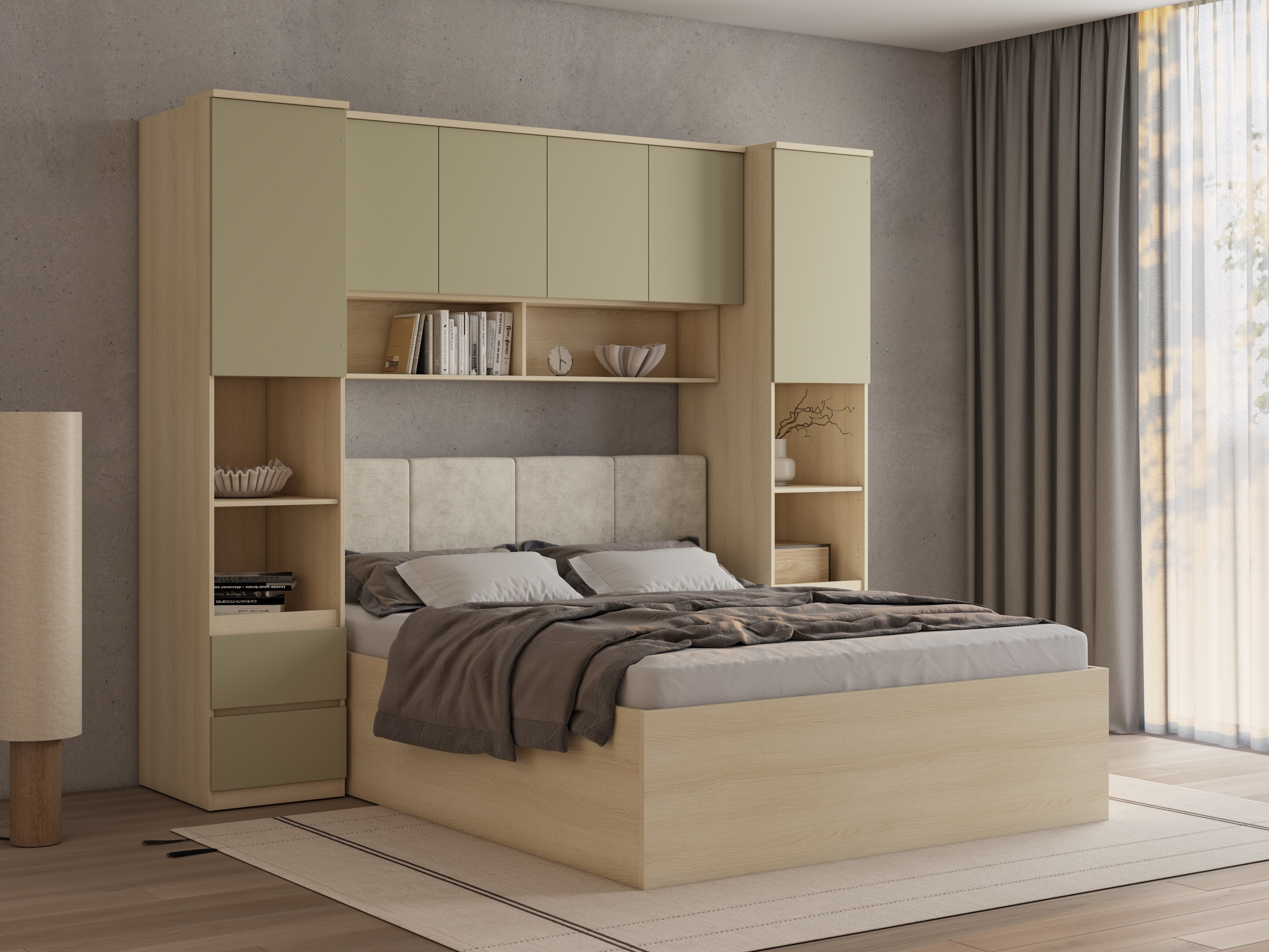Conjunto para quarto Nolcala 126 (Carvalho + Eucalipto)