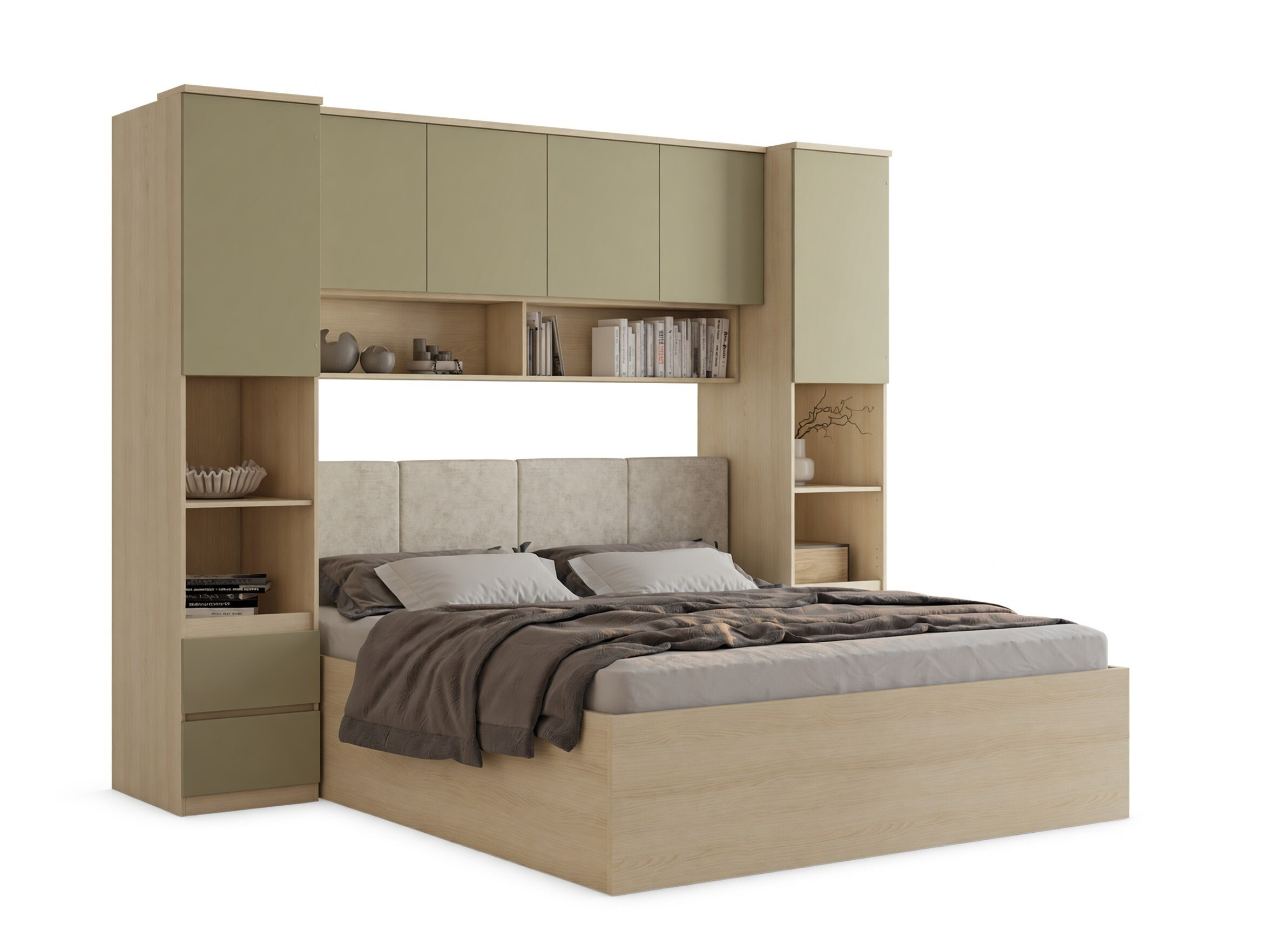 Conjunto para quarto Nolcala 126 (Carvalho + Eucalipto)