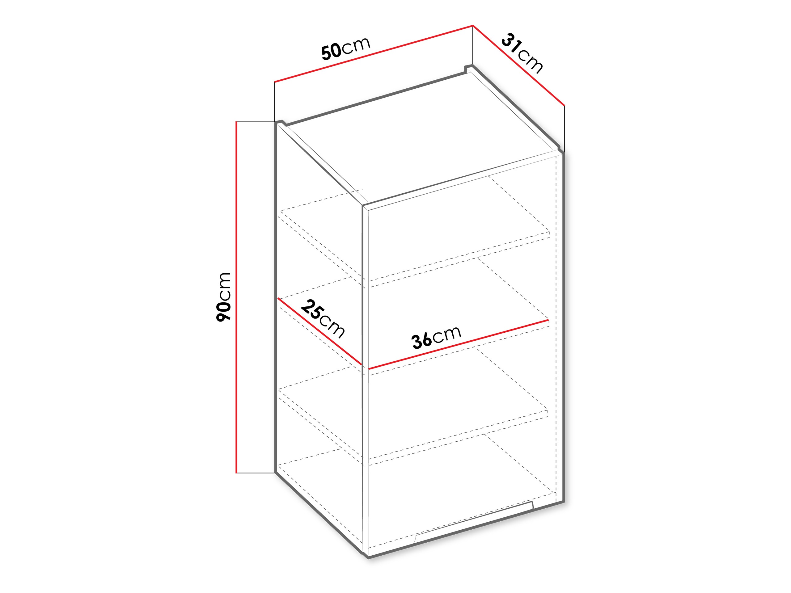 Armário modular suspenso Sole 123