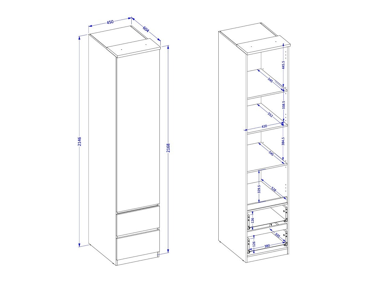 Conjunto para quarto Nolcala 125 (Carvalho + Bege)