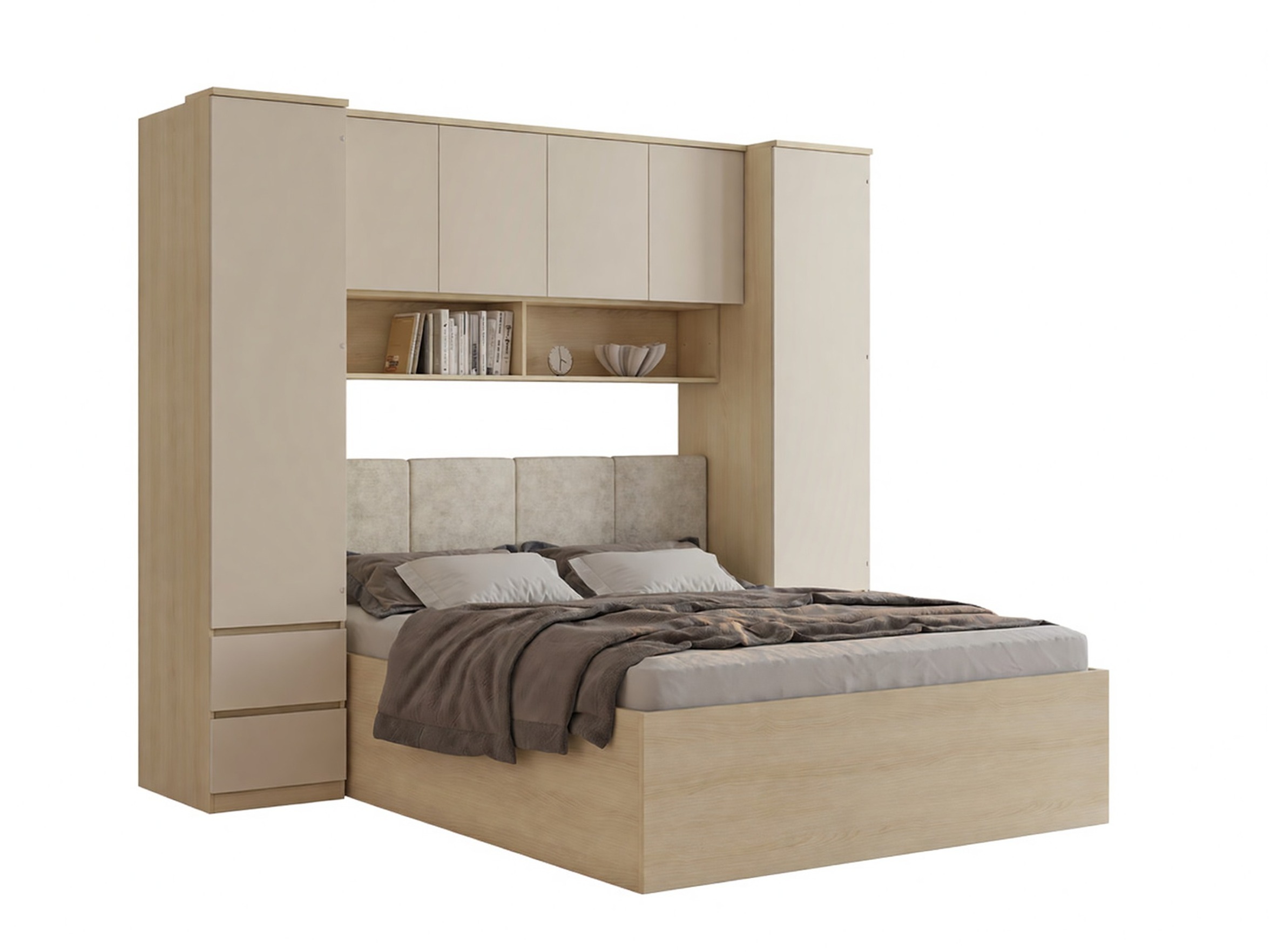 Conjunto para quarto Nolcala 125 (Carvalho + Bege)