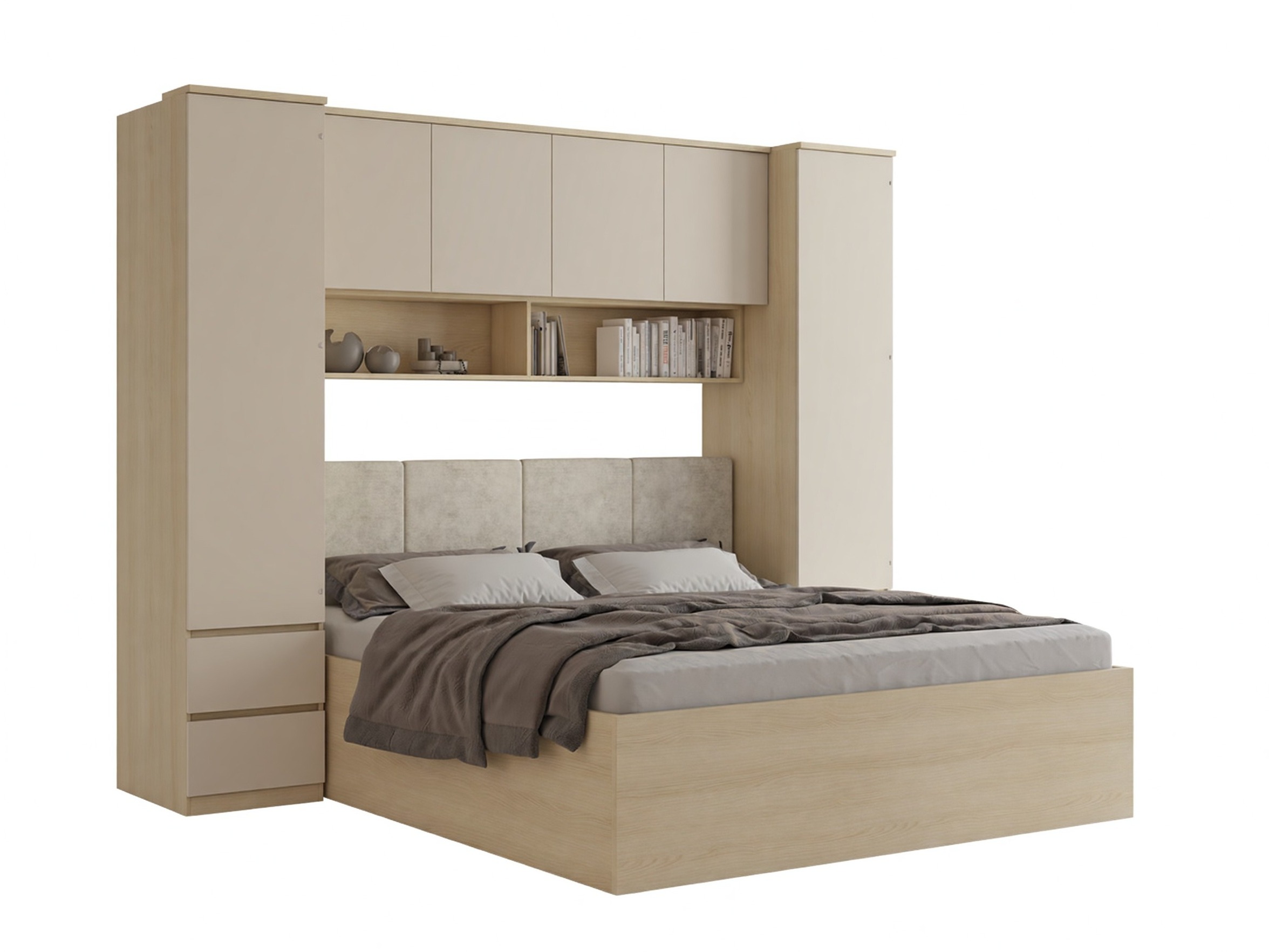 Conjunto para quarto Nolcala 125 (Carvalho + Bege)