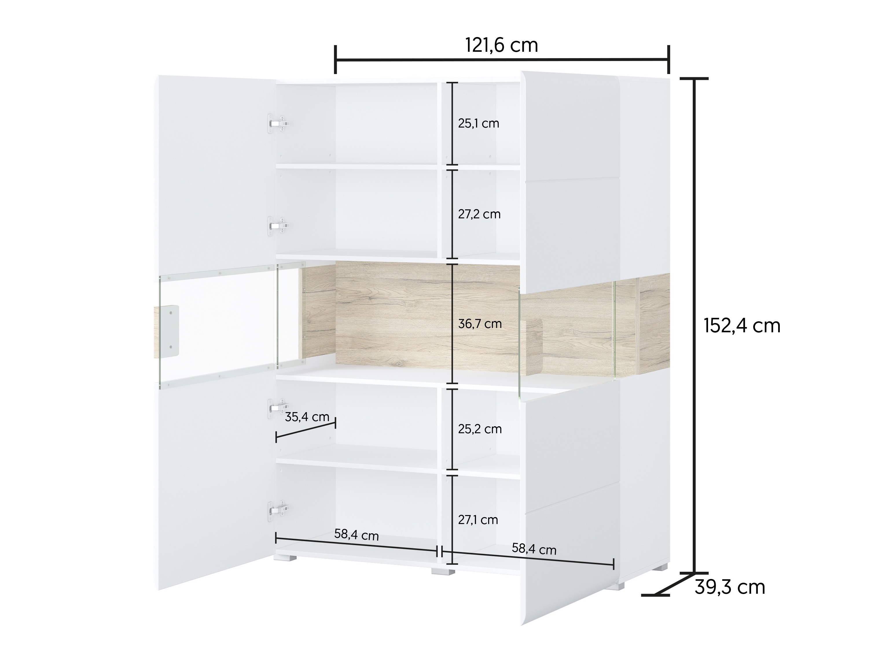 Conjunto para sala de estar Torsone 104 (Antracite + Gloss antracite + Carvalho Grandson)