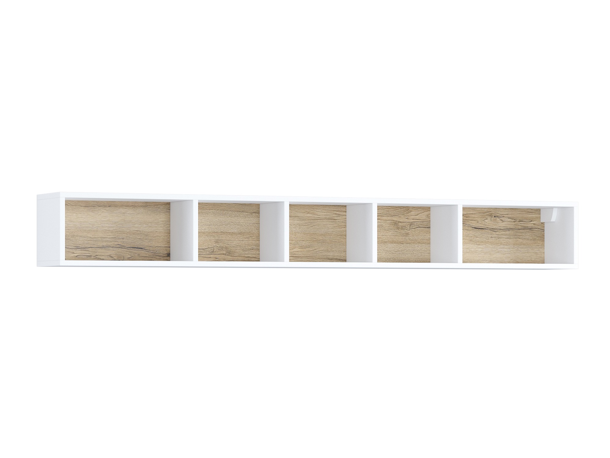 Estante de parede Torsone 105 (Branco + Carvalho de san remo)