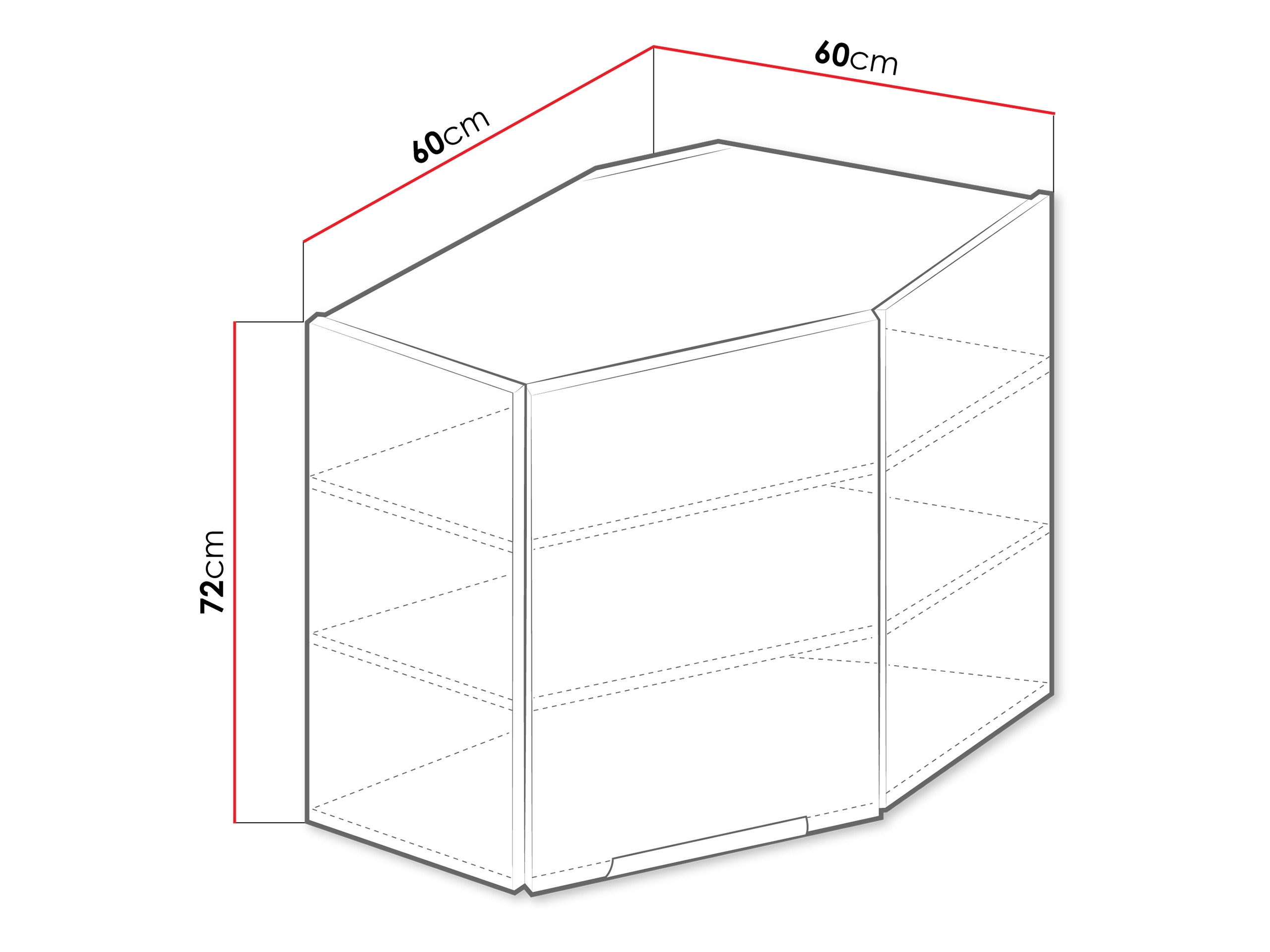 Armário modular de parede e de canto Sole 142