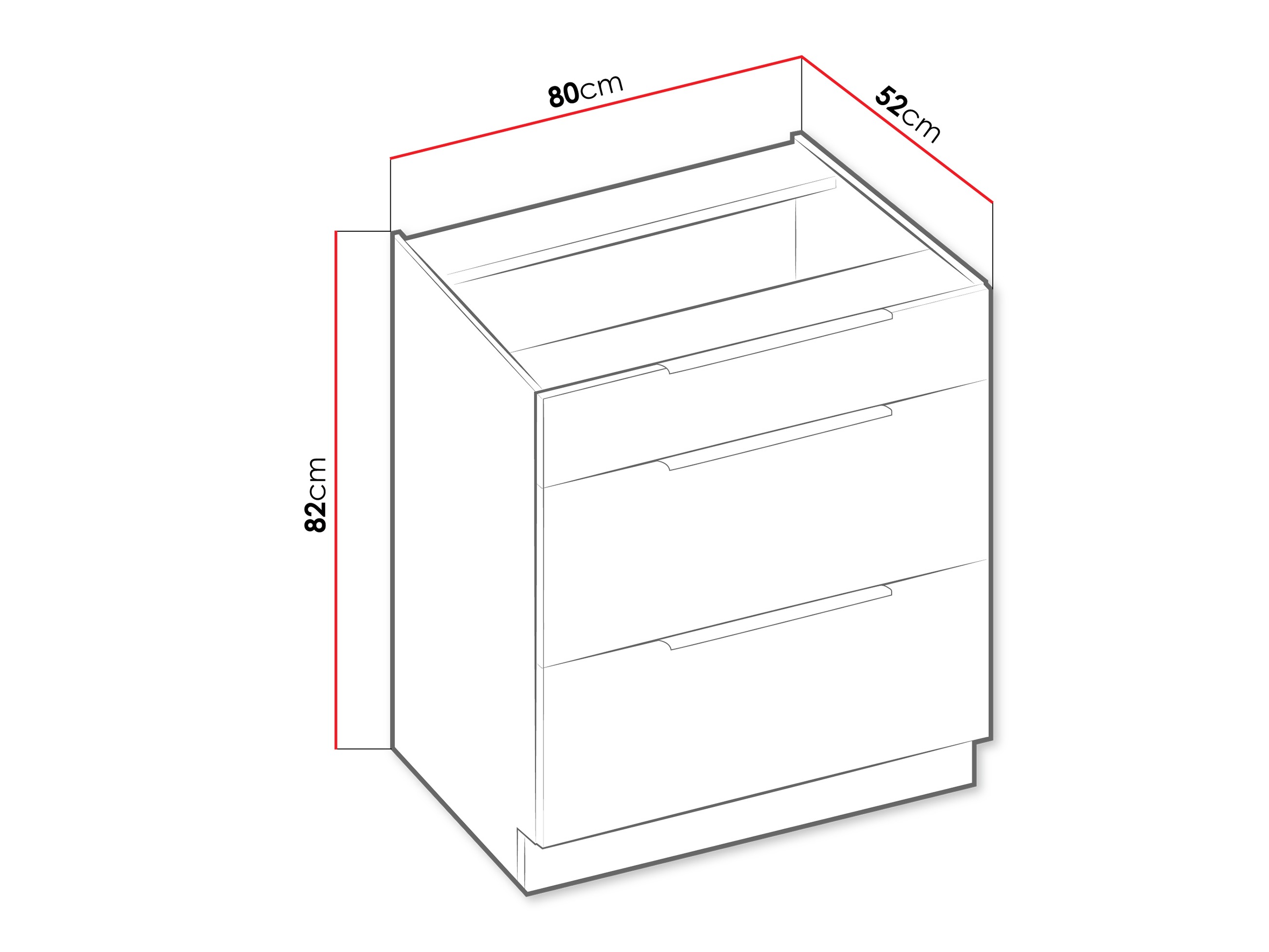 Armário modular com gavetas Sole 147