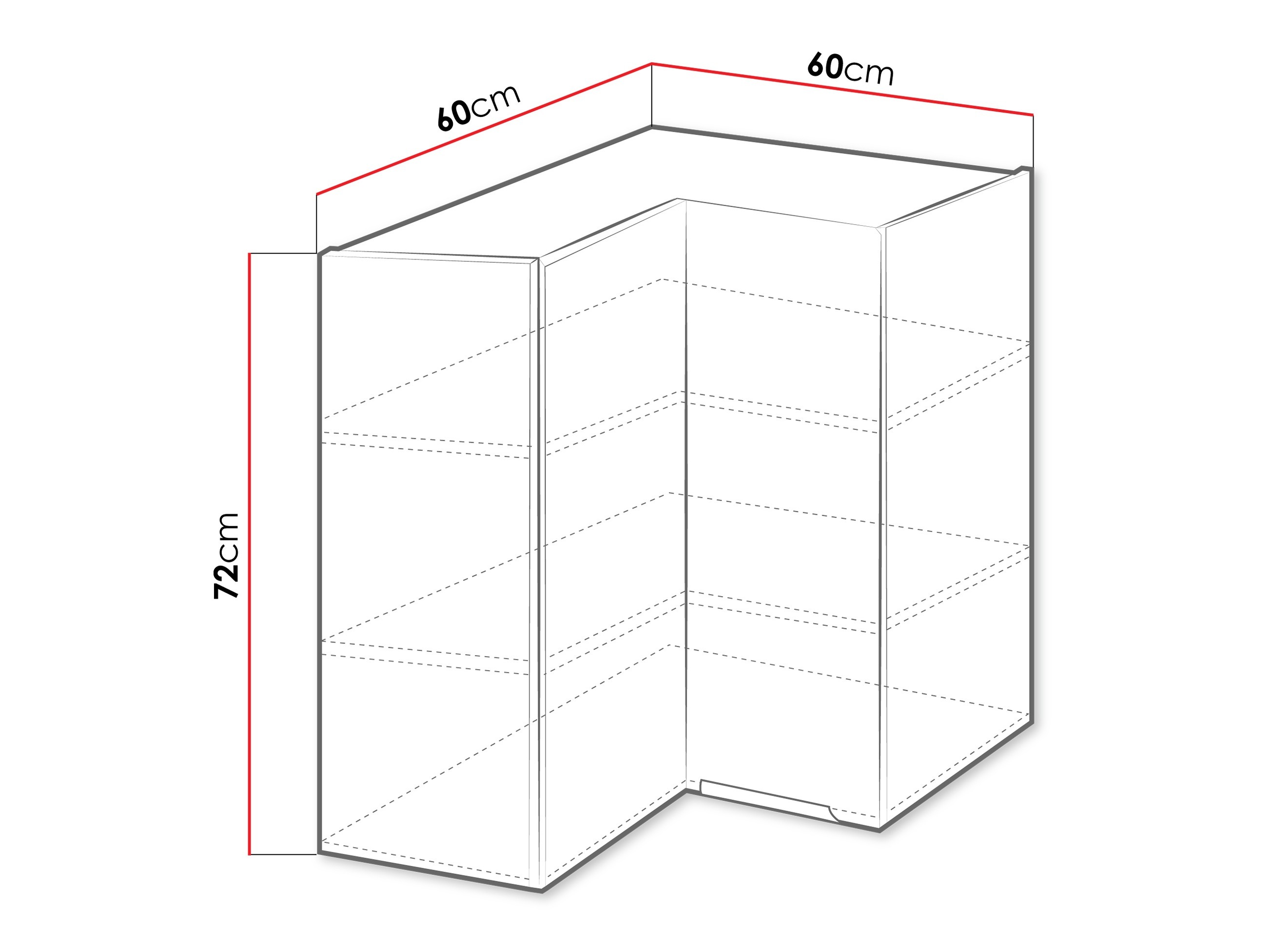 Armário modular de parede e de canto Sole 143