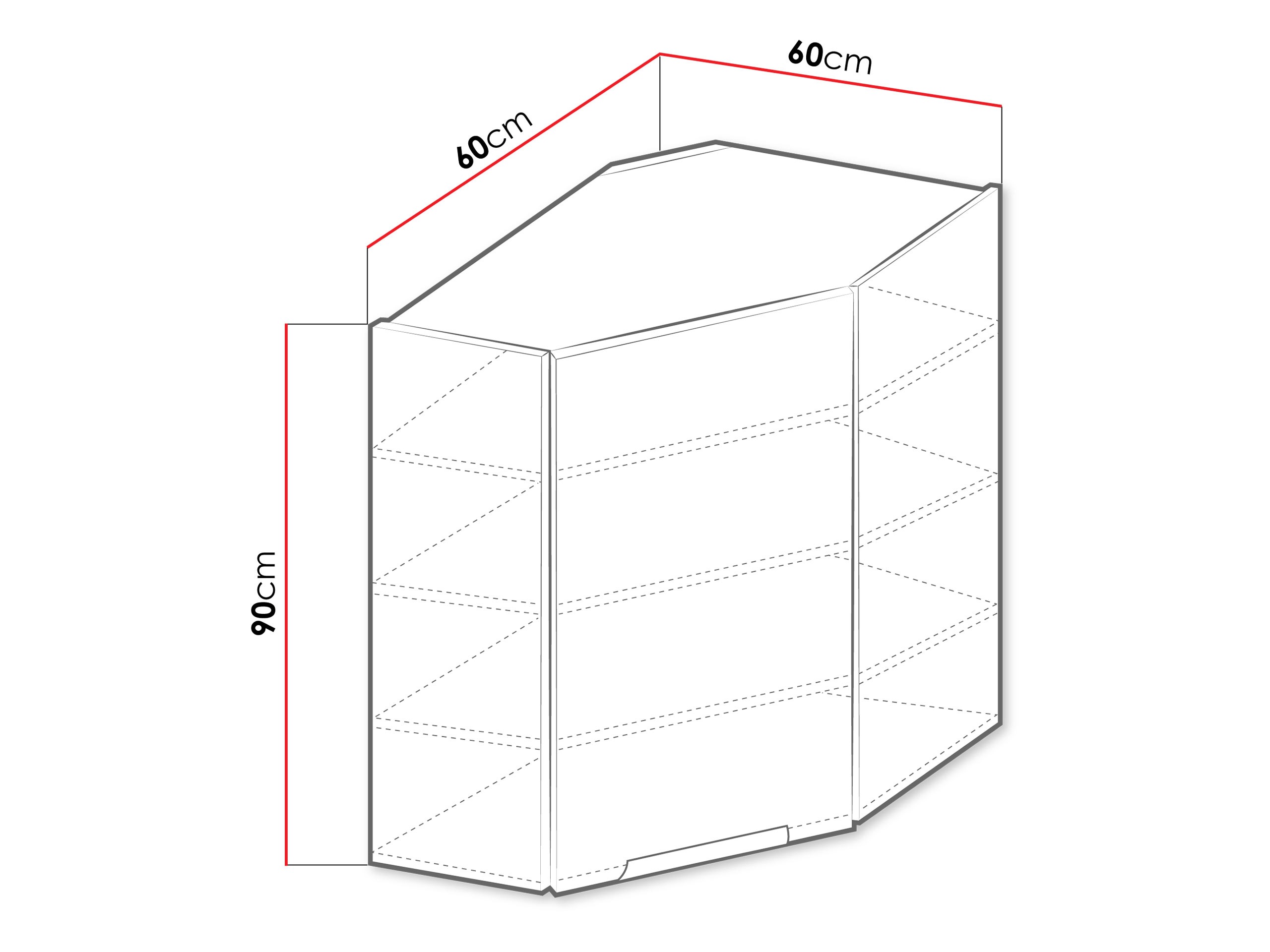 Armário modular de parede e de canto Sole 144