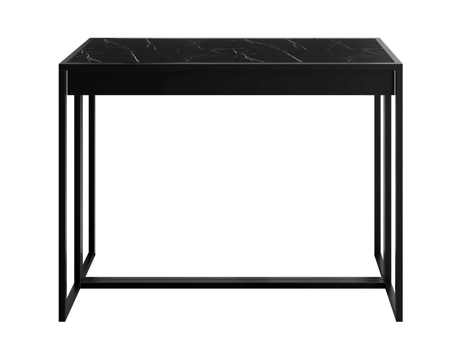 Mesa dobrável Oswego 180 (Preto + Mármore preto)
