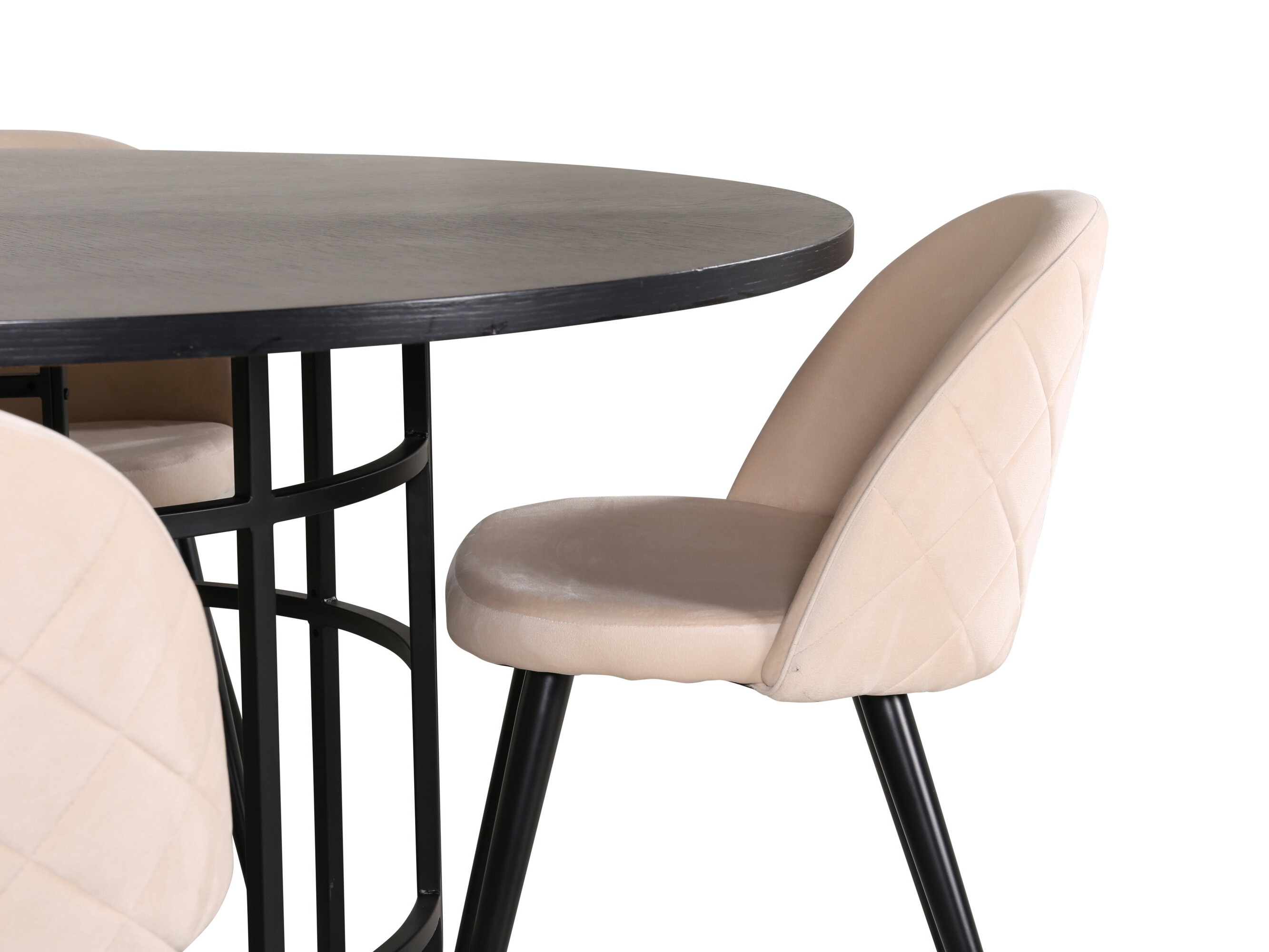 Conjunto para refeições Dallas 2386 (Preto + Creme)