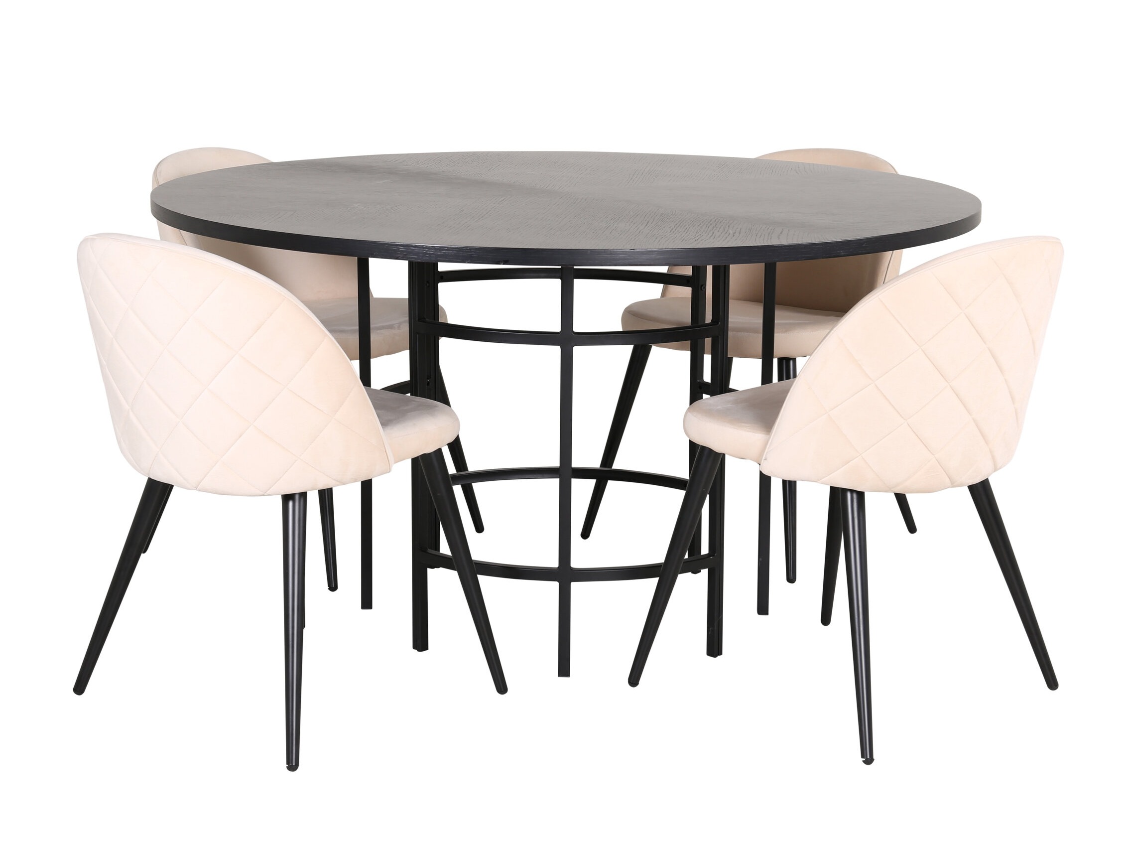 Conjunto para refeições Dallas 2386 (Preto + Creme)
