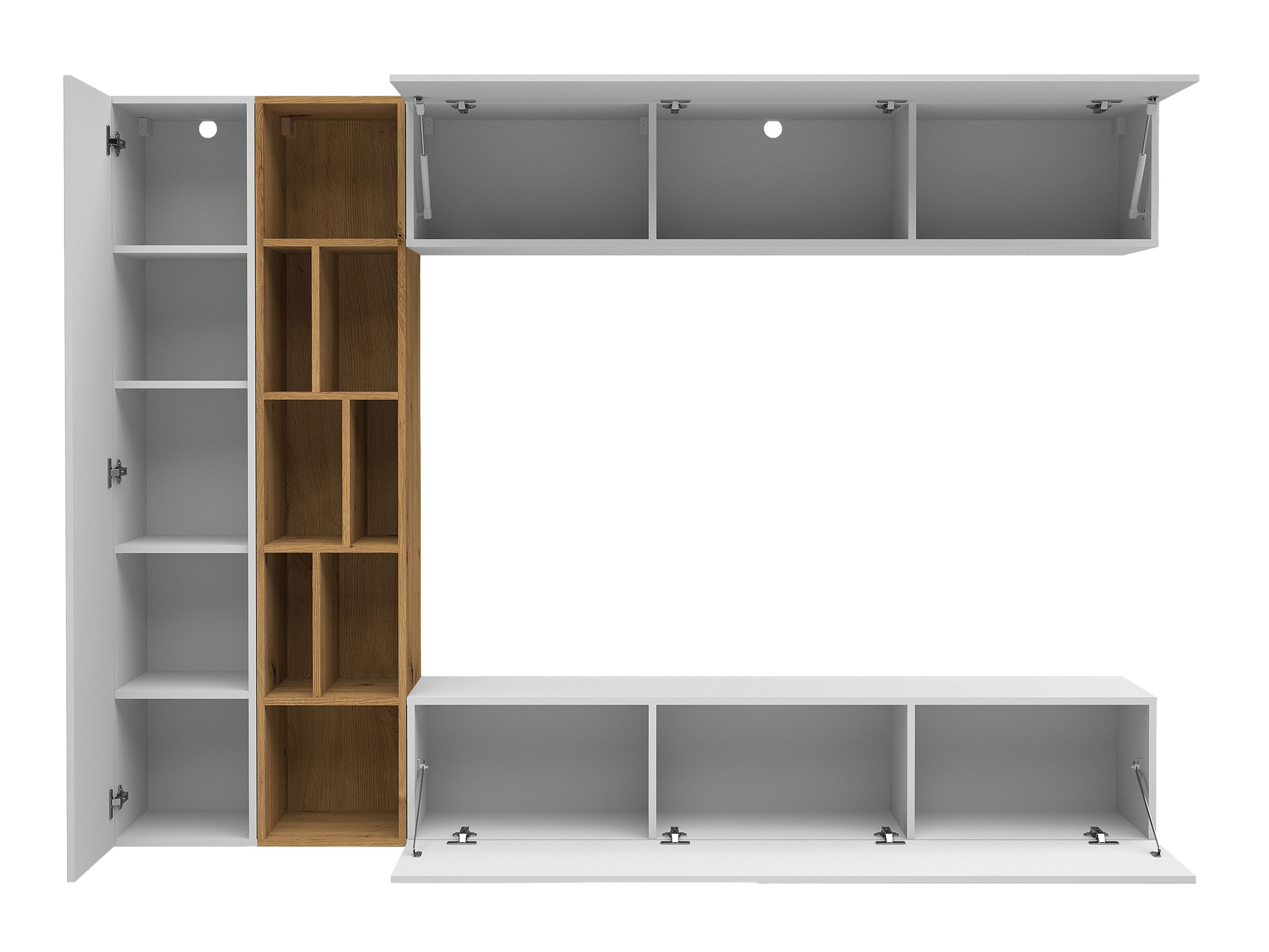 Conjunto para sala de estar Comfivo Natura (Caxemira + Carvalho Artisan)