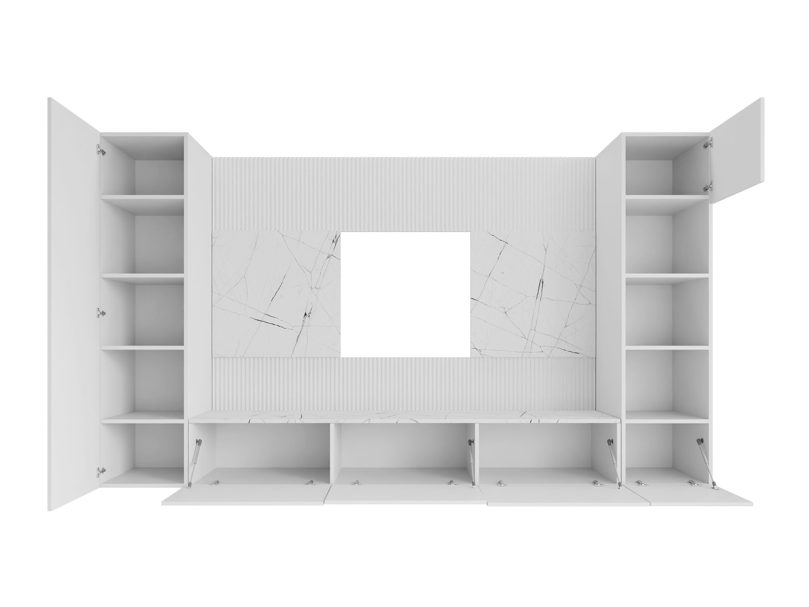Conjunto para sala de estar Comfivo Salix IV (Preto + Mármore preto)