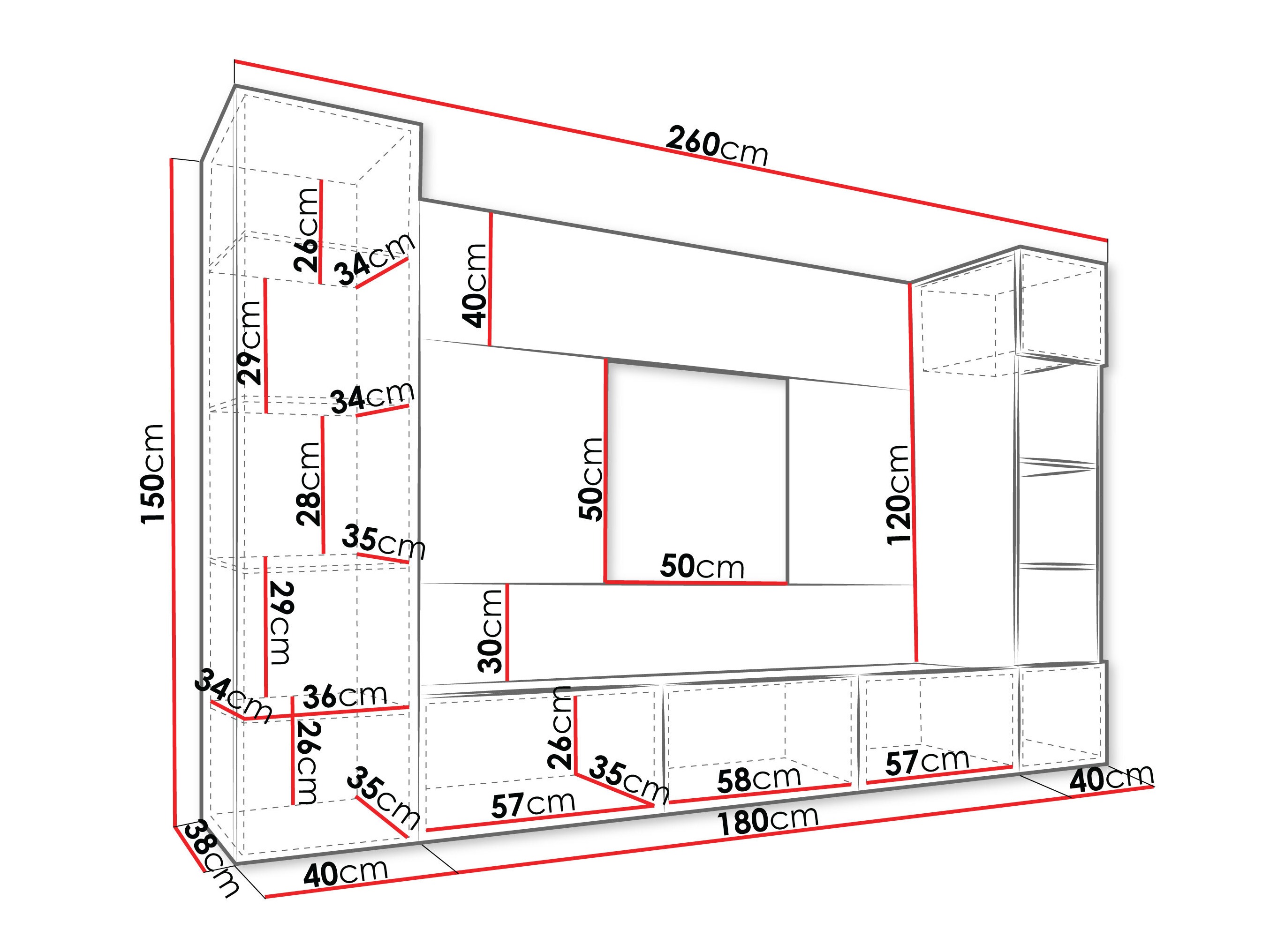 Conjunto para sala de estar Comfivo Salix IV (Preto + Mármore preto)