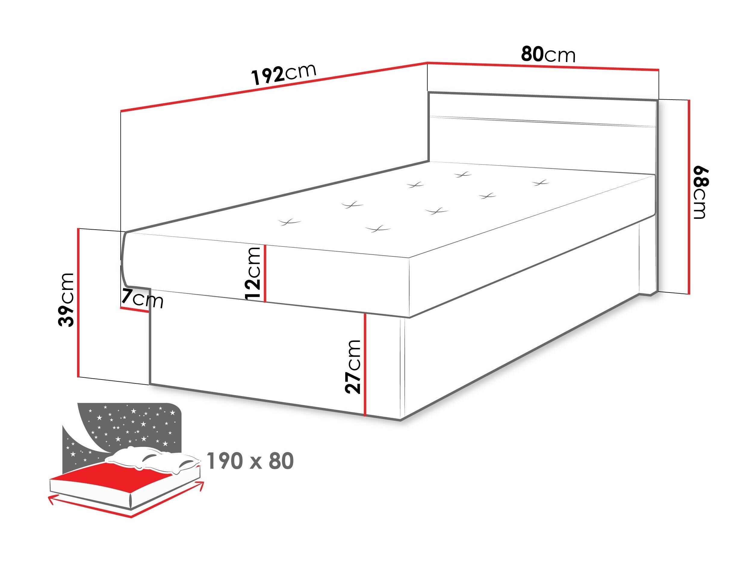 Cama Dover 101 (Branco)