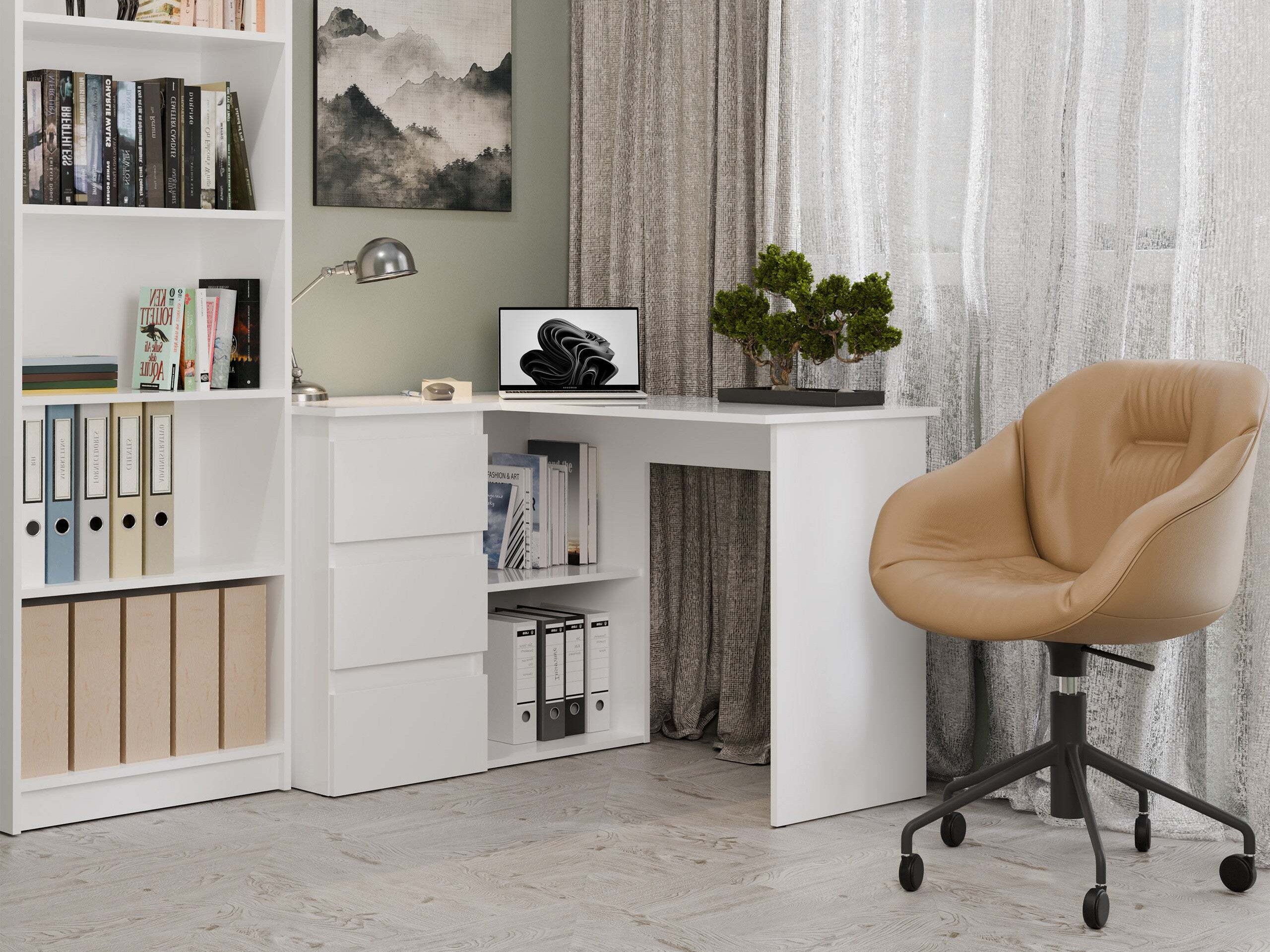 Mesa de escritório para cantos Mandeville 365 (Branco)