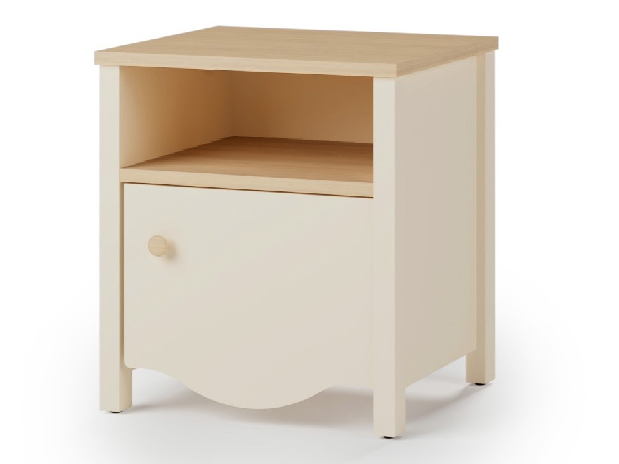 Mesa de cabeceira Velferi 117 (Bege + Carvalho)