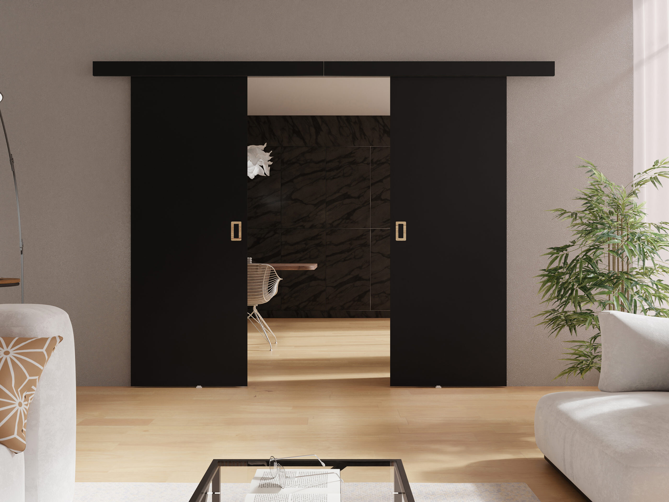 Porta de correr Dover 198 (Preto)