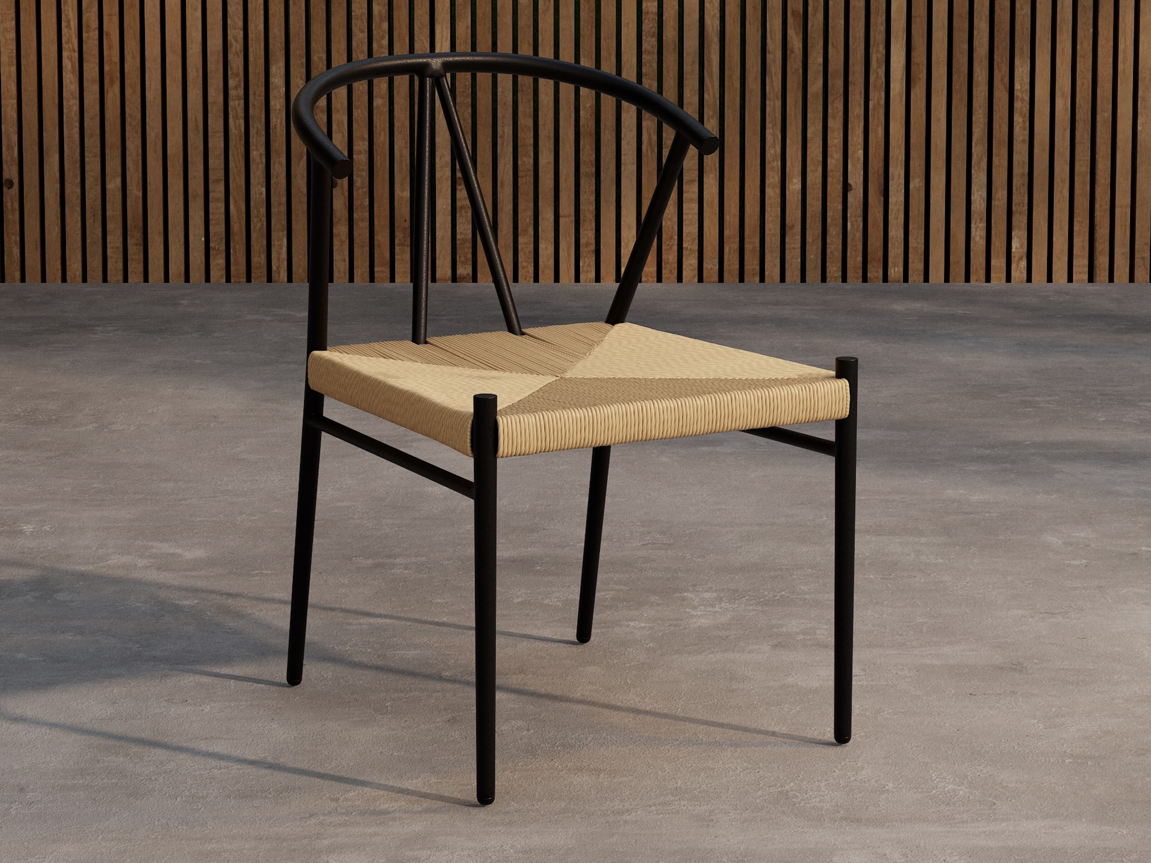 Cadeira para o exterior Dallas 5249 (Preto + Bege)