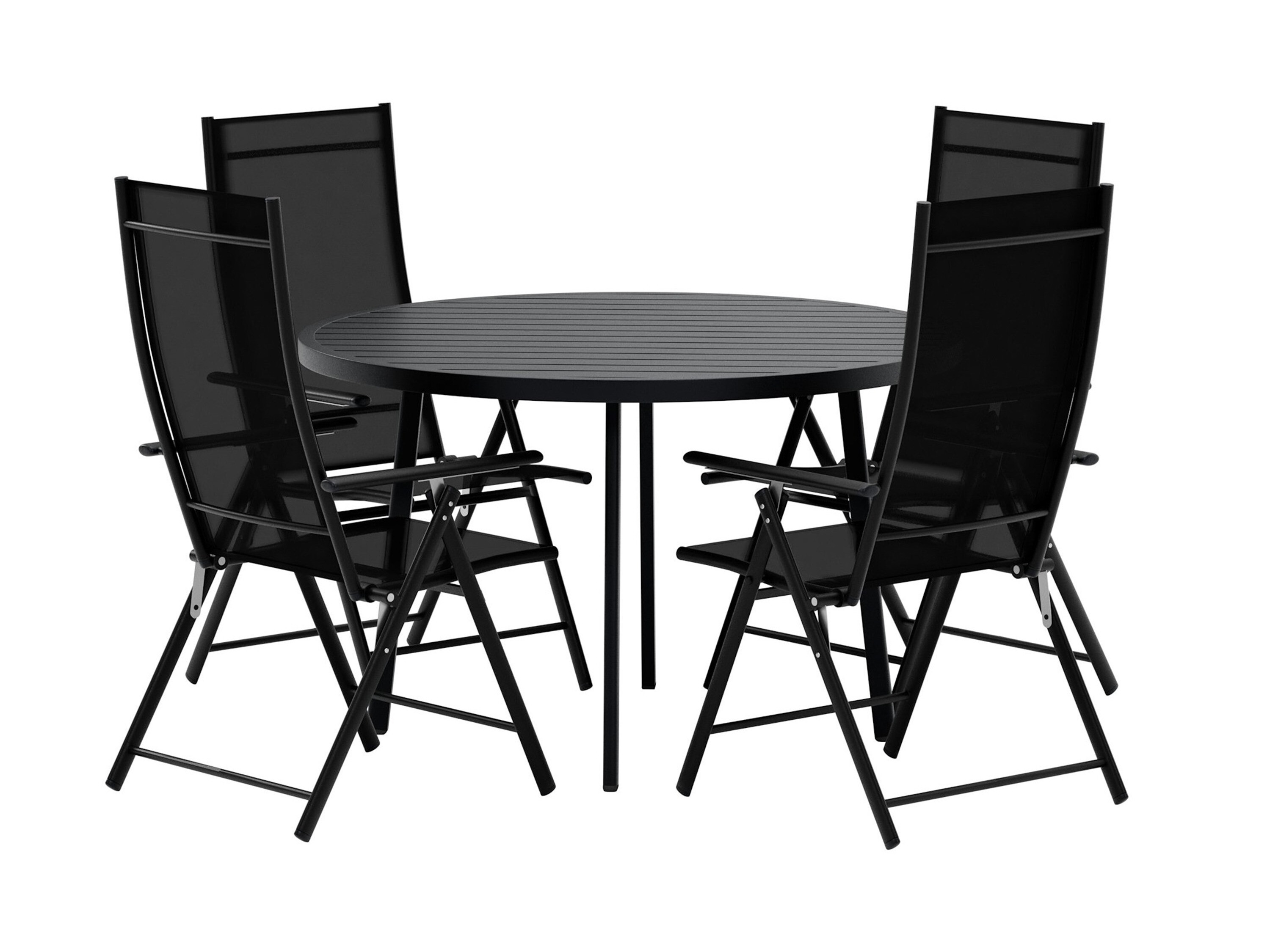 Conjunto de mesa e cadeiras Dallas 5257 (Preto)
