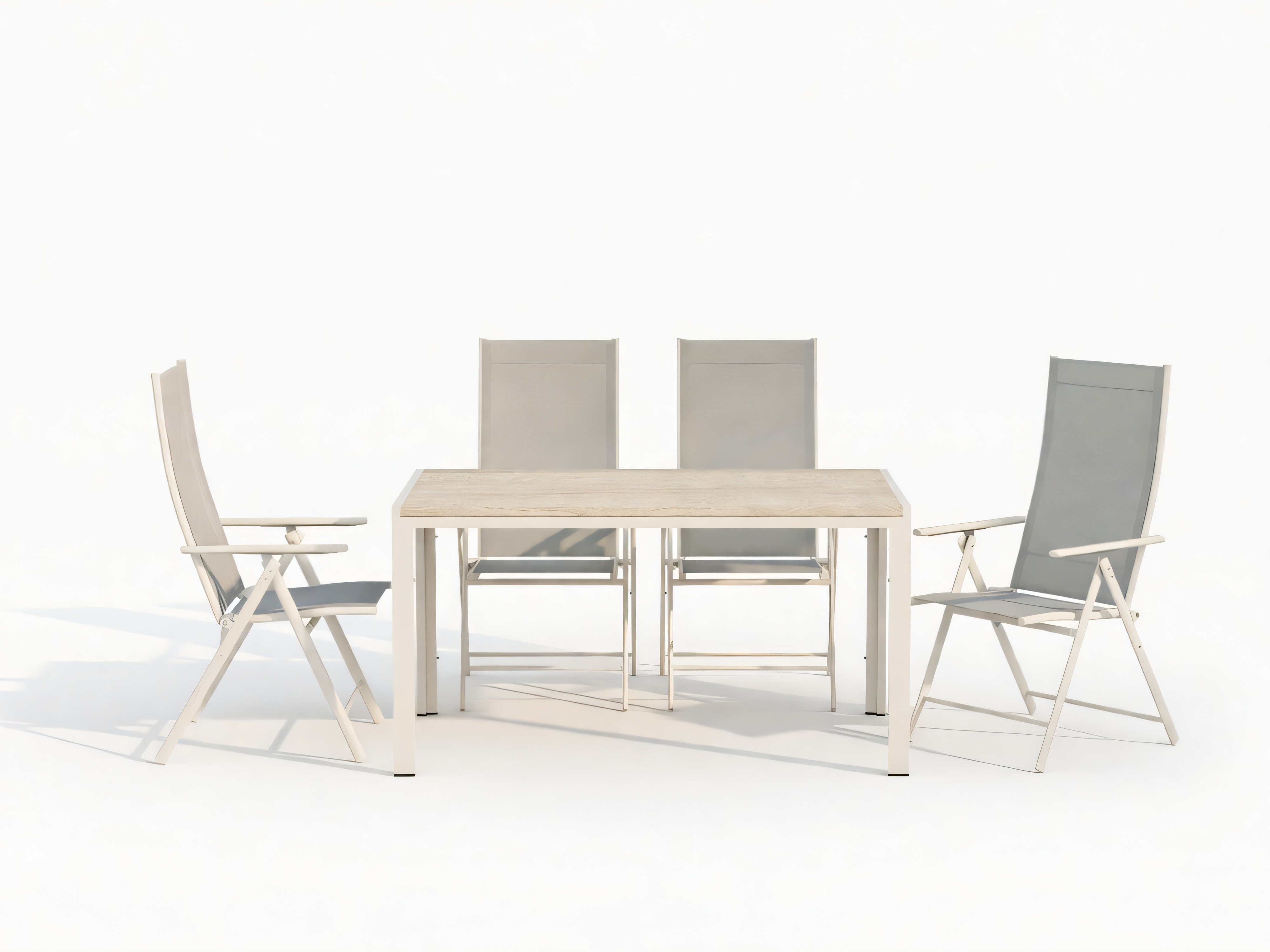 Conjunto de mesa e cadeiras Dallas 5261 (Bege)