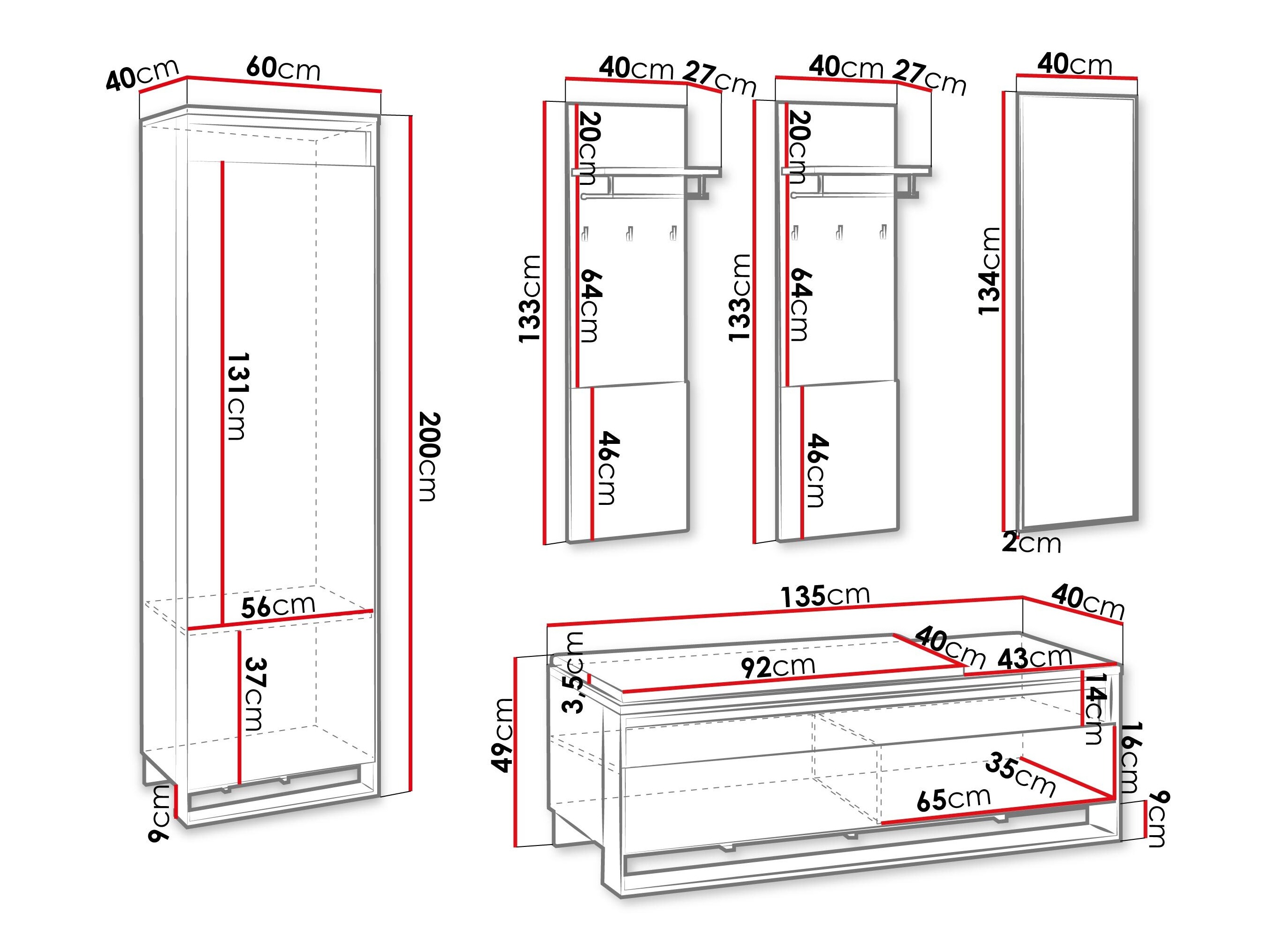 Conjunto para corredor Luliru 152