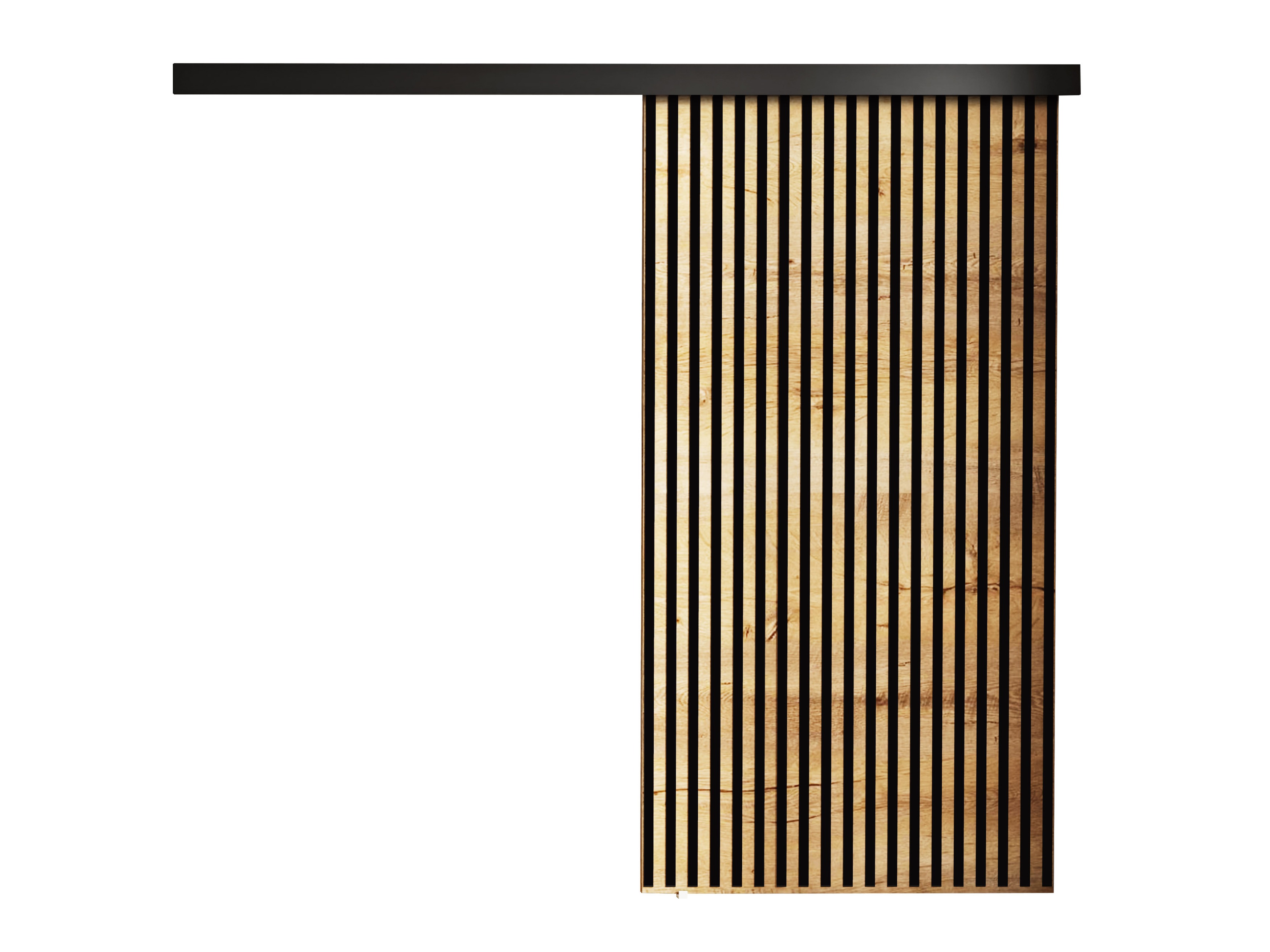 Porta de correr Dover 204 (Craft de carvalho dourado + Preto)