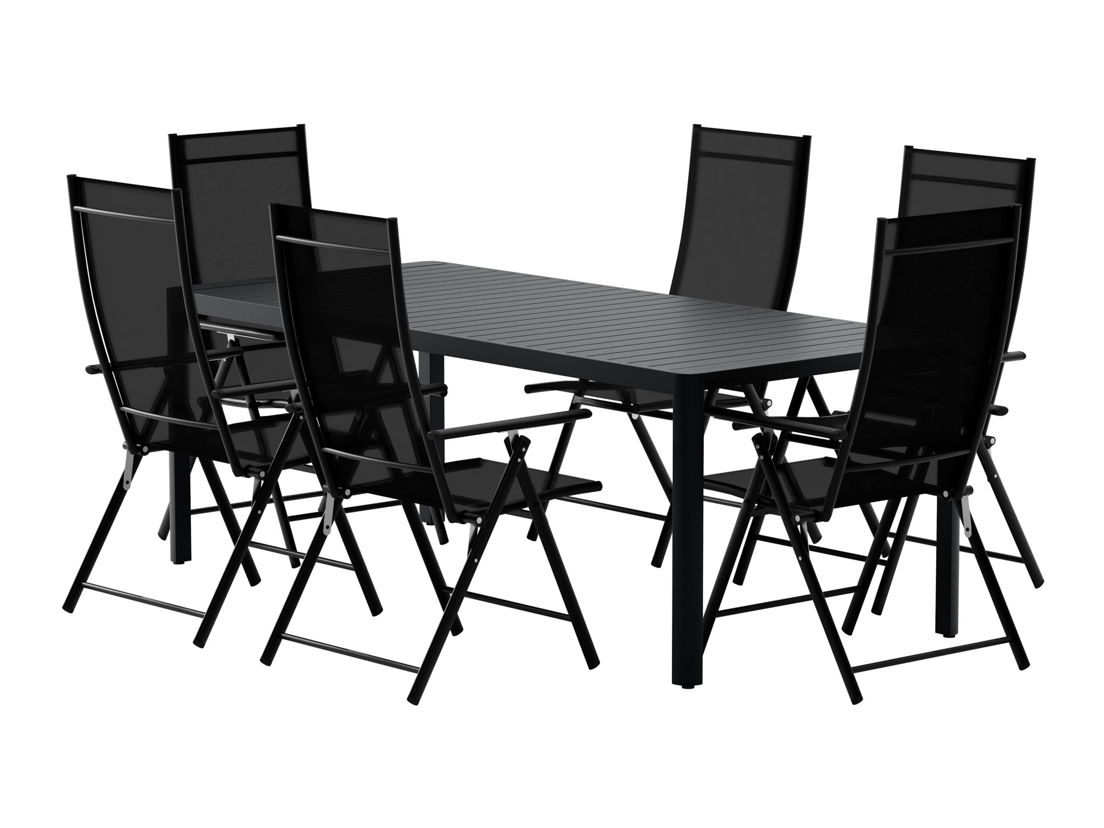 Conjunto de mesa e cadeiras Dallas 5256 (Preto)