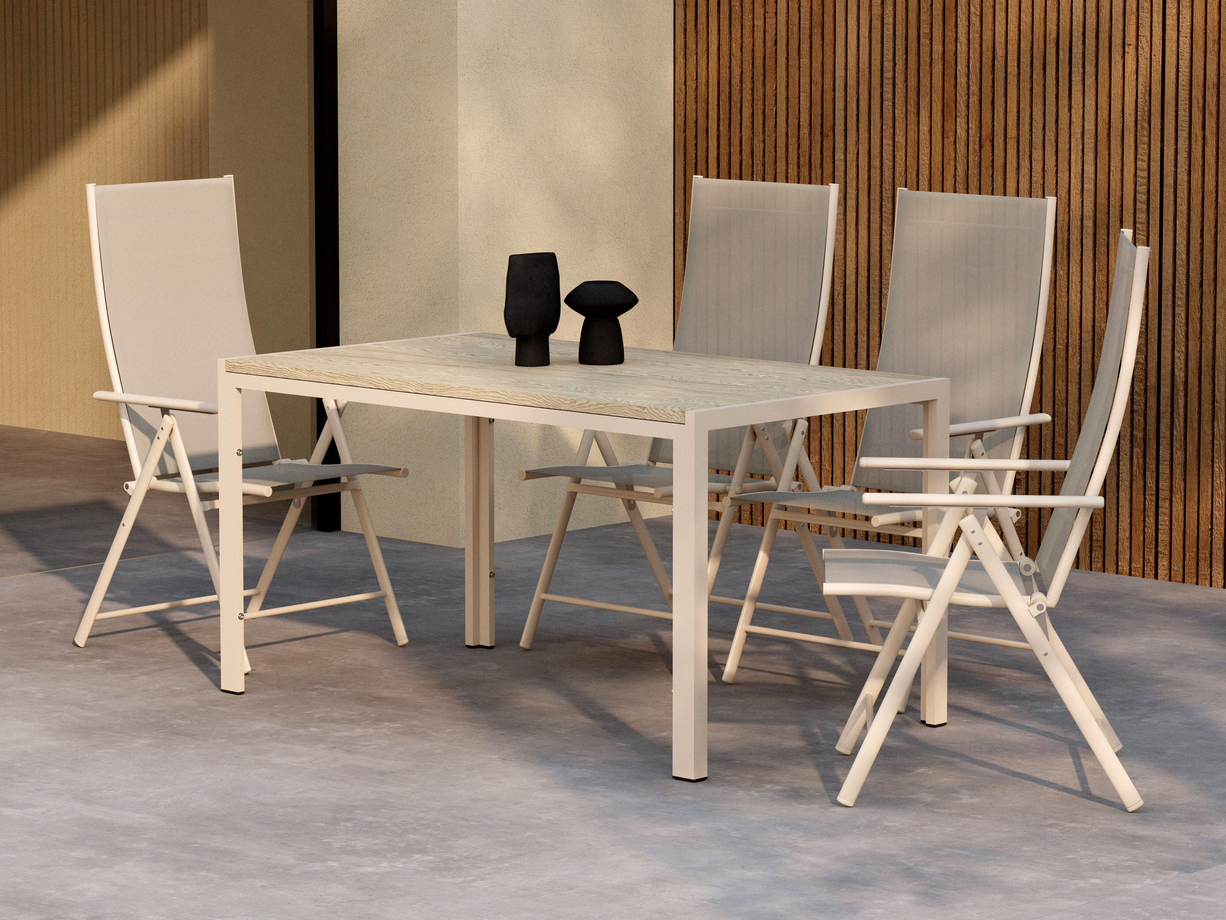 Conjunto de mesa e cadeiras Dallas 5261 (Bege)