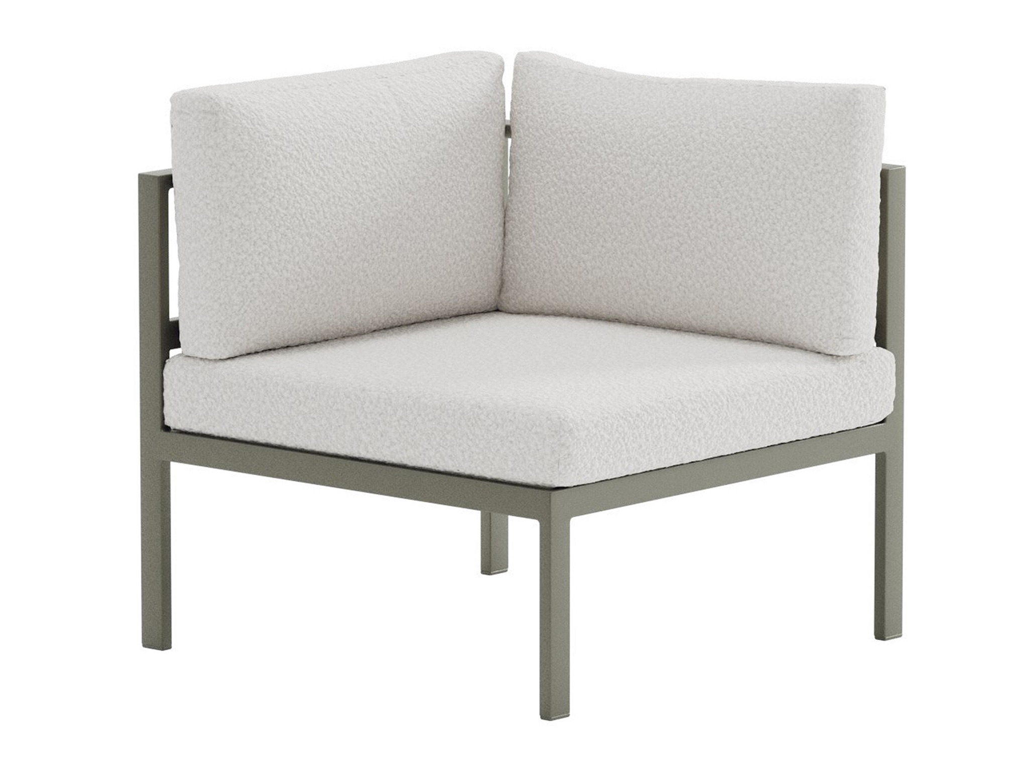 Poltrona para o exterior Camorlo 101 (Branco + Chaki)