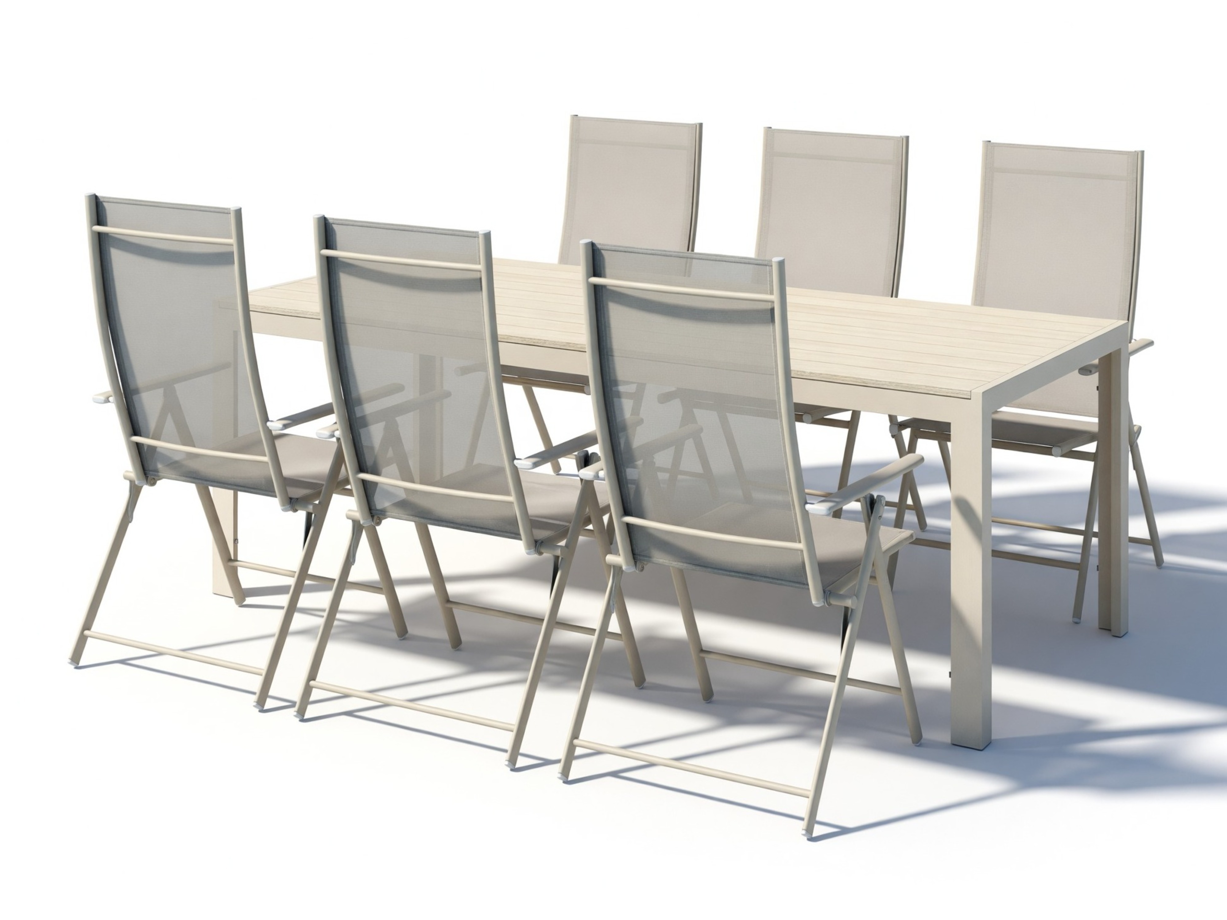 Conjunto de mesa e cadeiras Dallas 5263 (Bege)