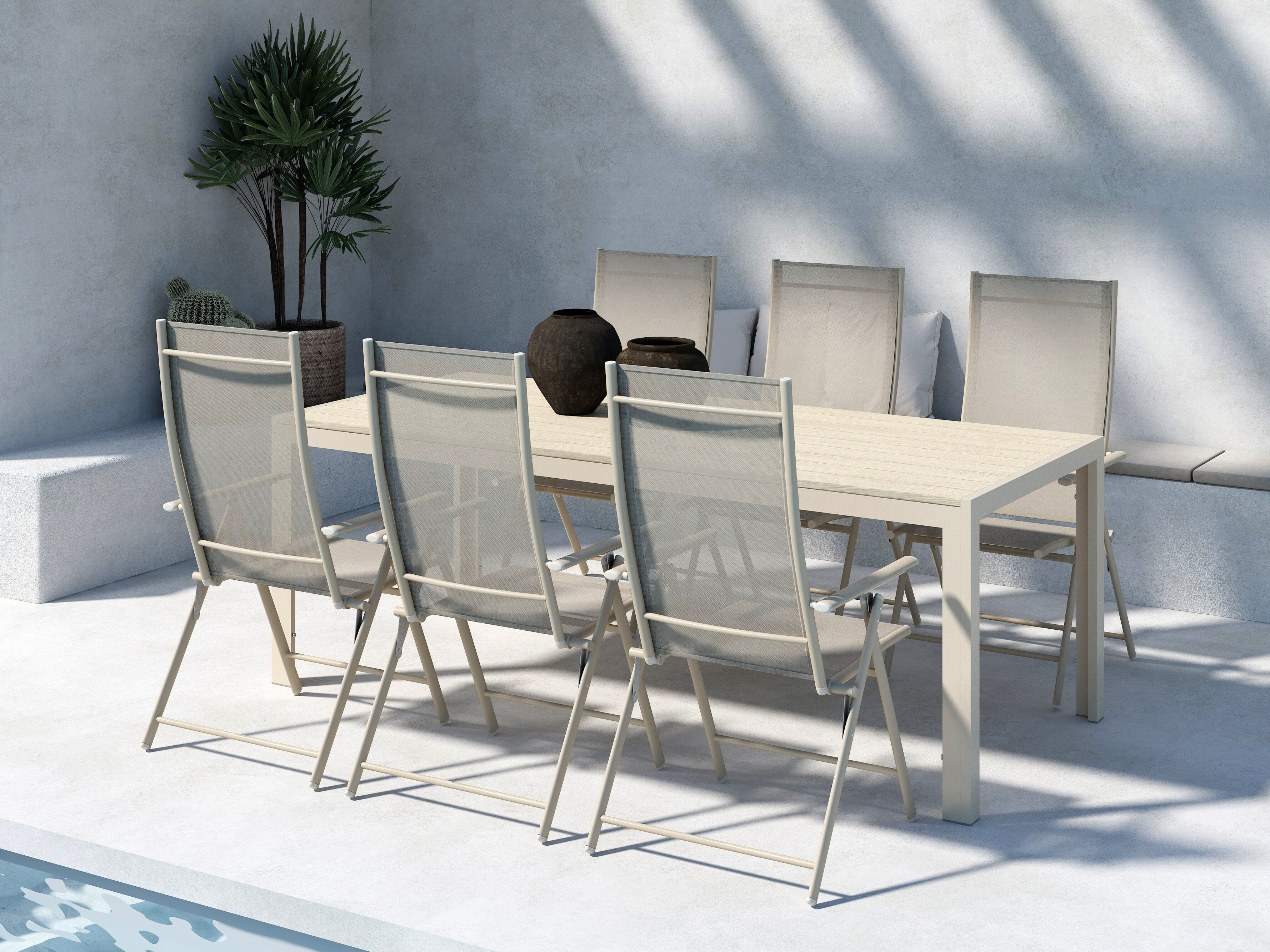 Conjunto de mesa e cadeiras Dallas 5263 (Bege)