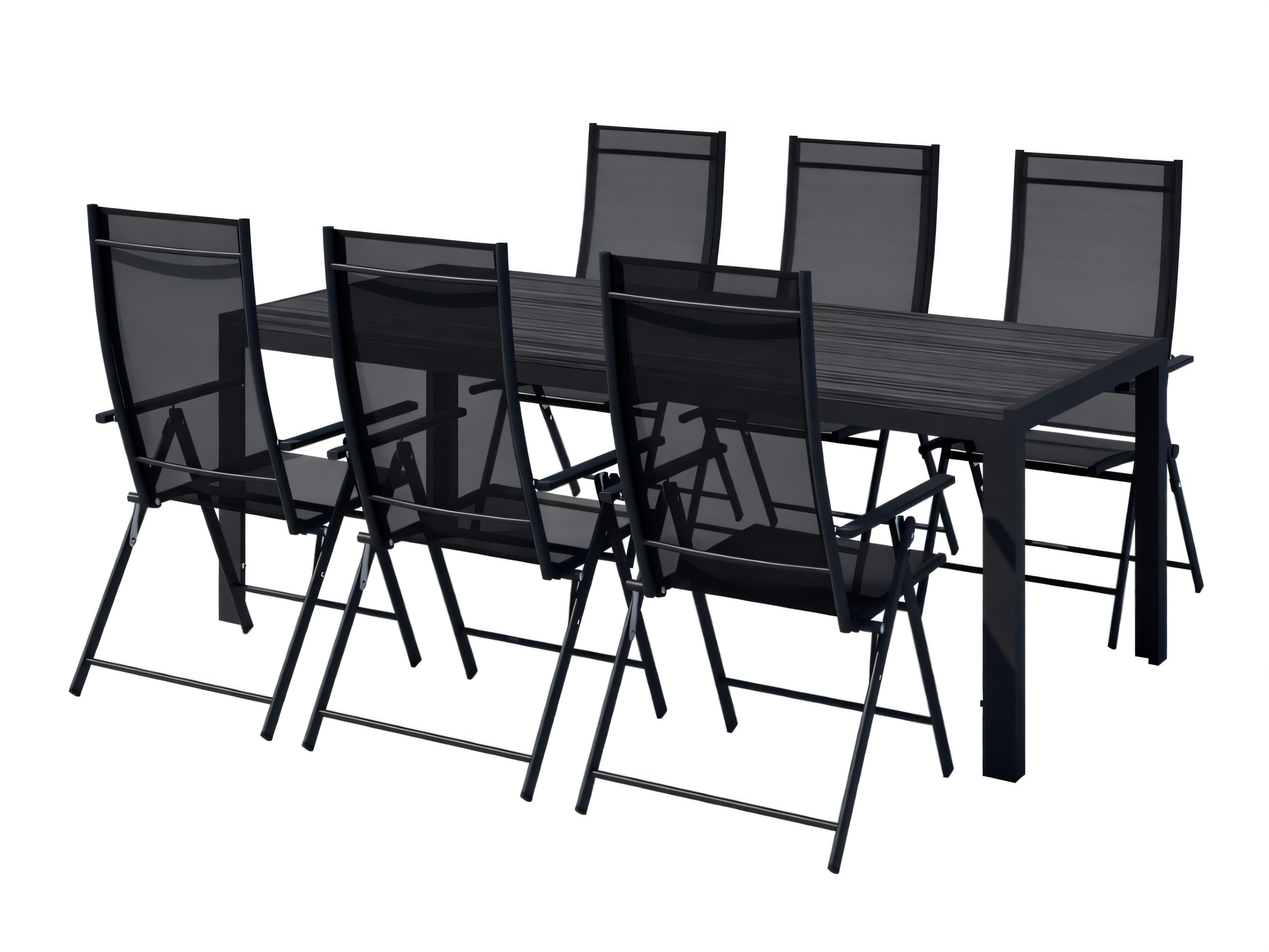 Conjunto de mesa e cadeiras Dallas 5263 (Preto)