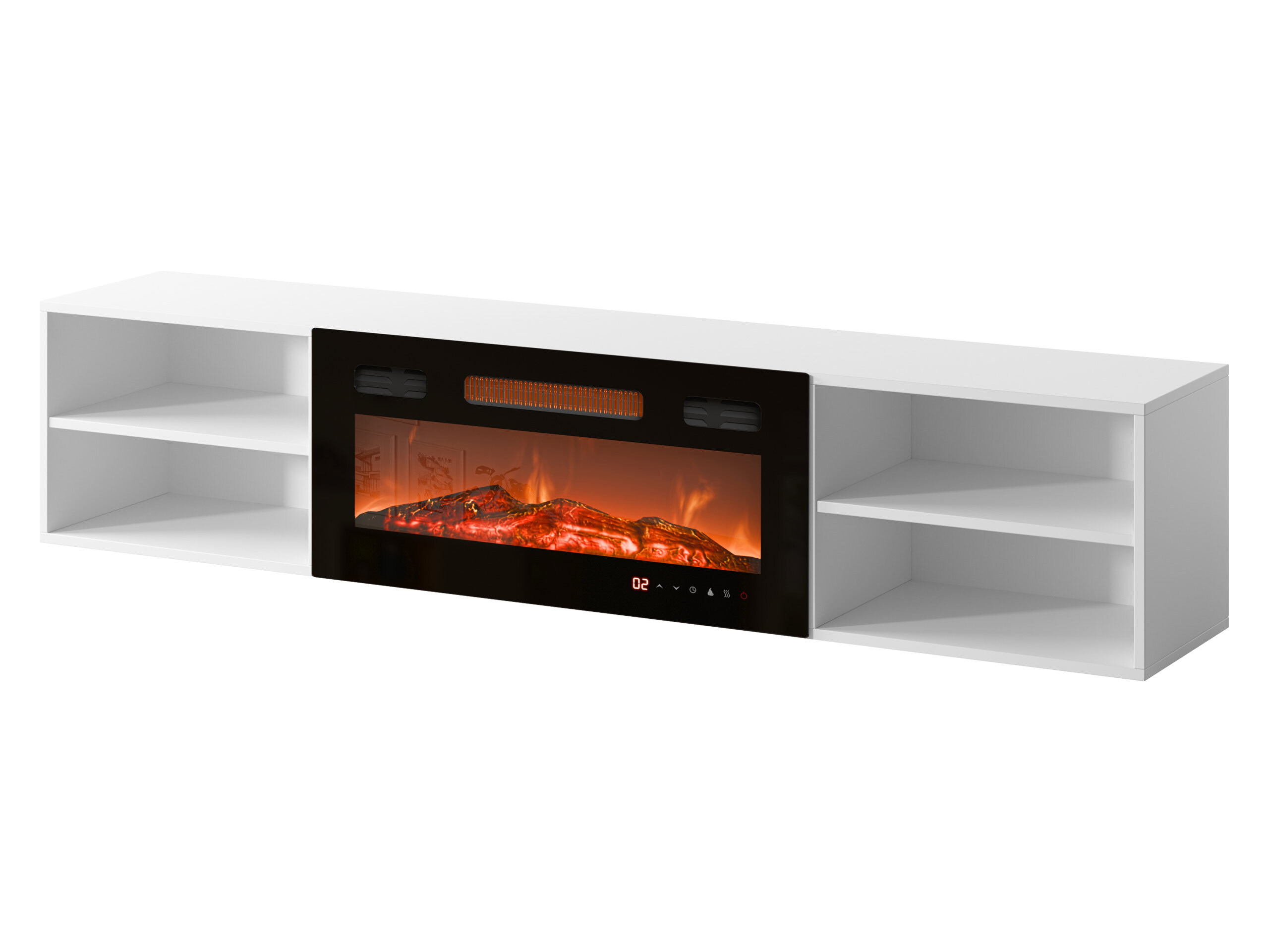 Móvel de TV Charlotte 190 (Branco + Preto)
