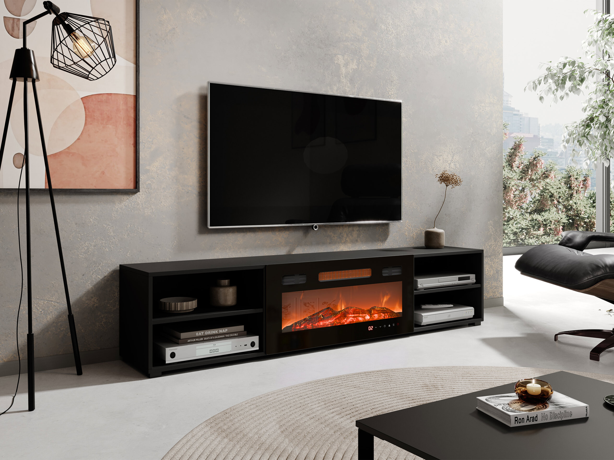 Móvel de TV Charlotte 190 (Preto)