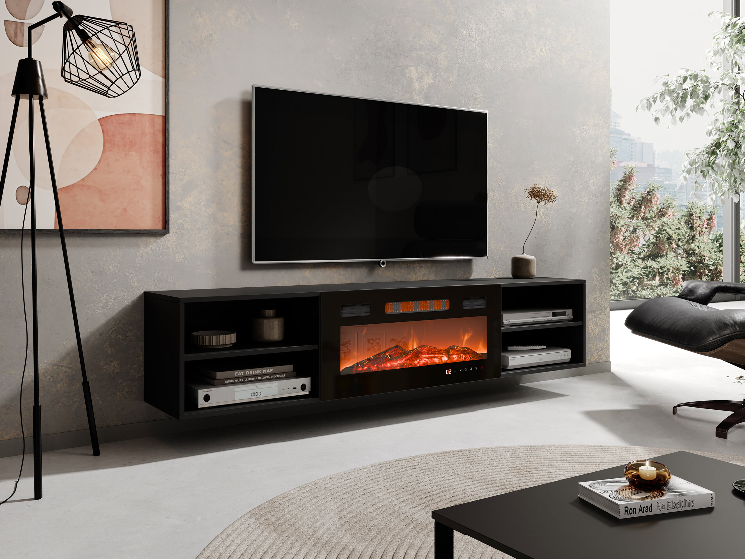 Móvel de TV Charlotte 190 (Preto)