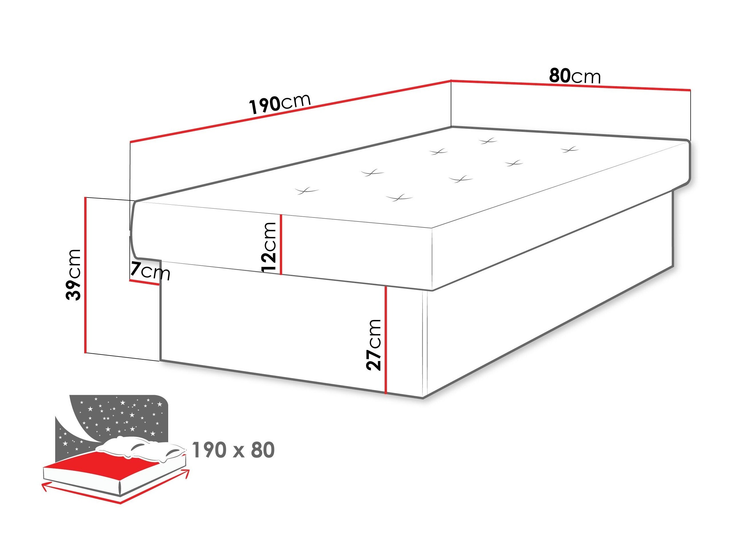 Cama Dover 100 (Branco)