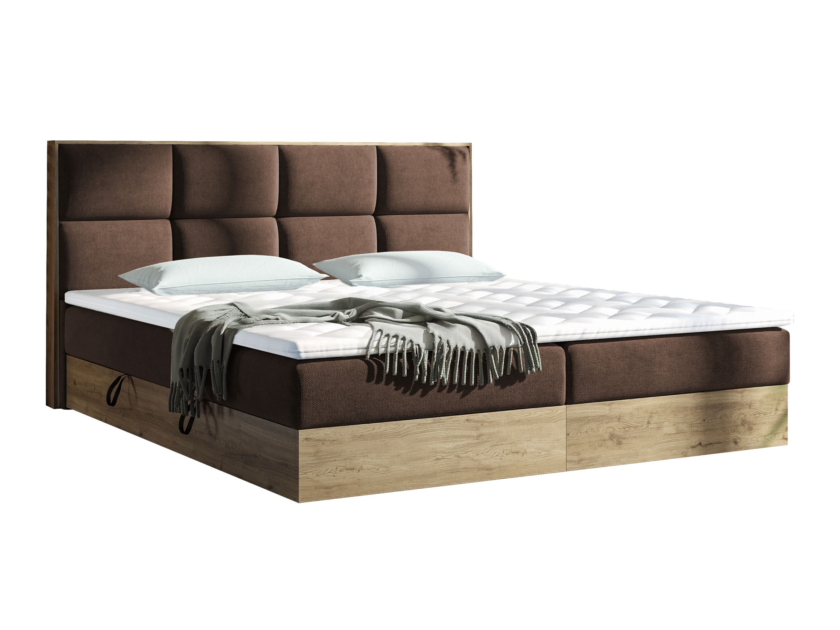 Cama continental ComfiDream Miraena (Carvalho dourado + Soro 28)