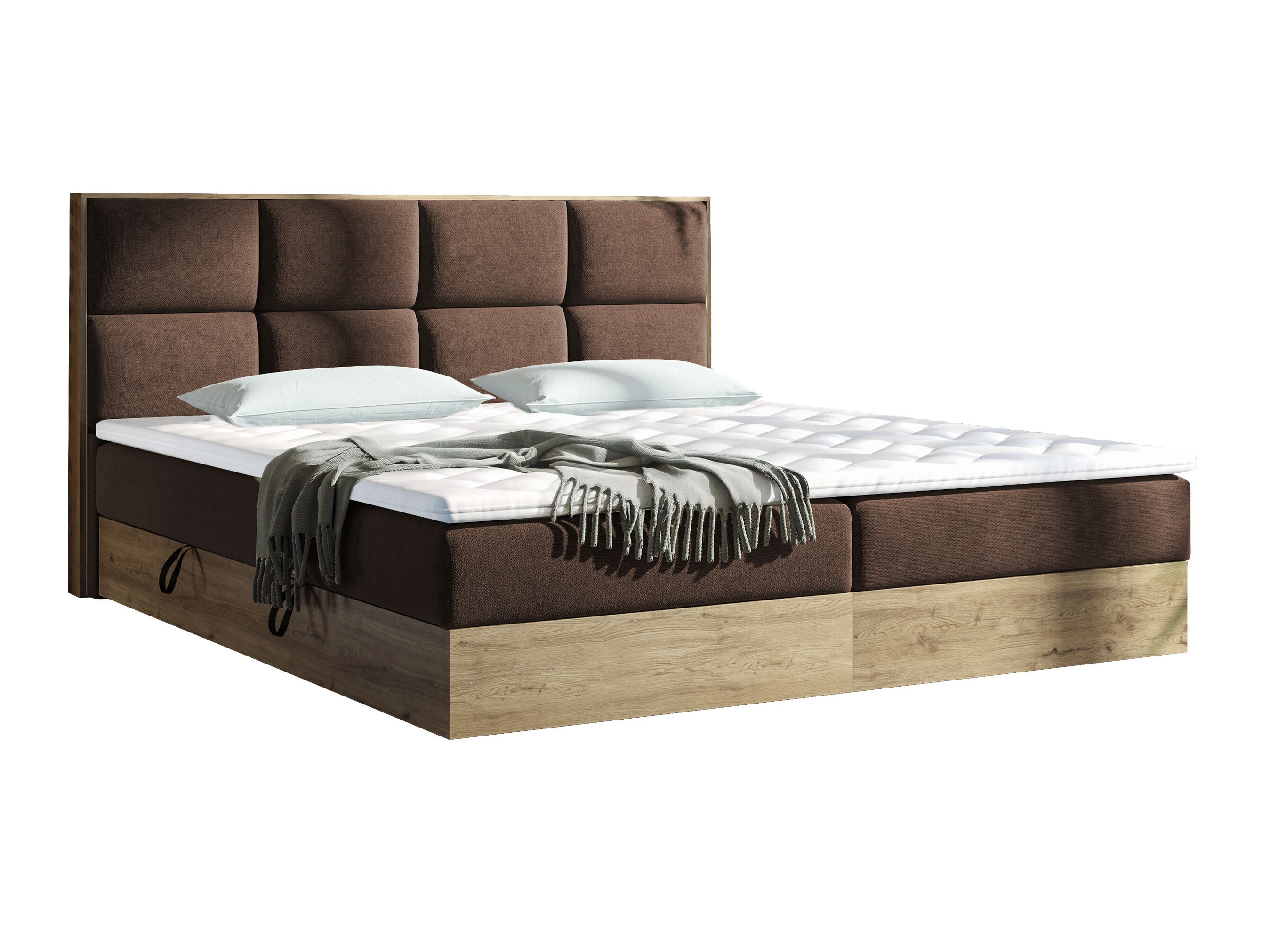 Cama continental ComfiDream Miraena (Carvalho dourado + Soro 28)