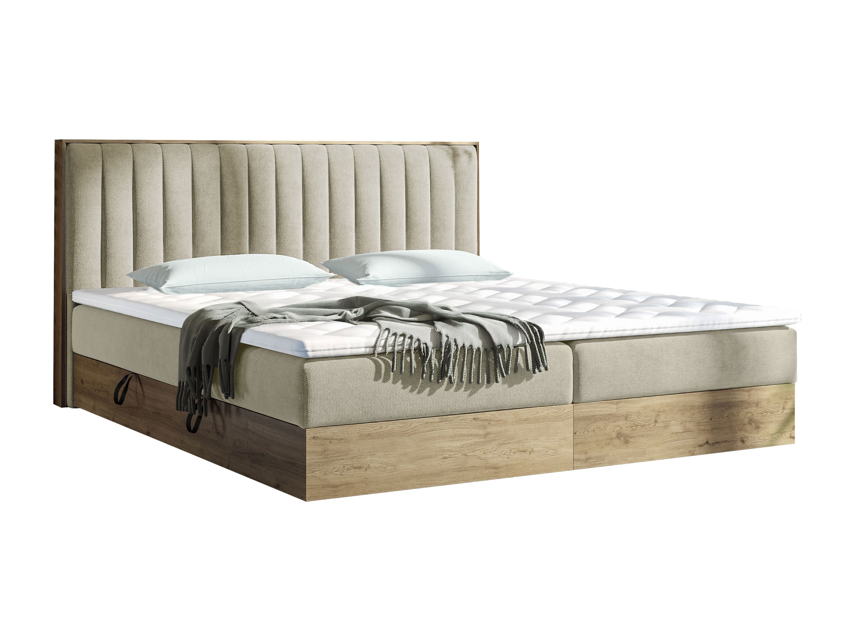 Cama continental ComfiDream Odelra (Carvalho dourado + Soro 21)