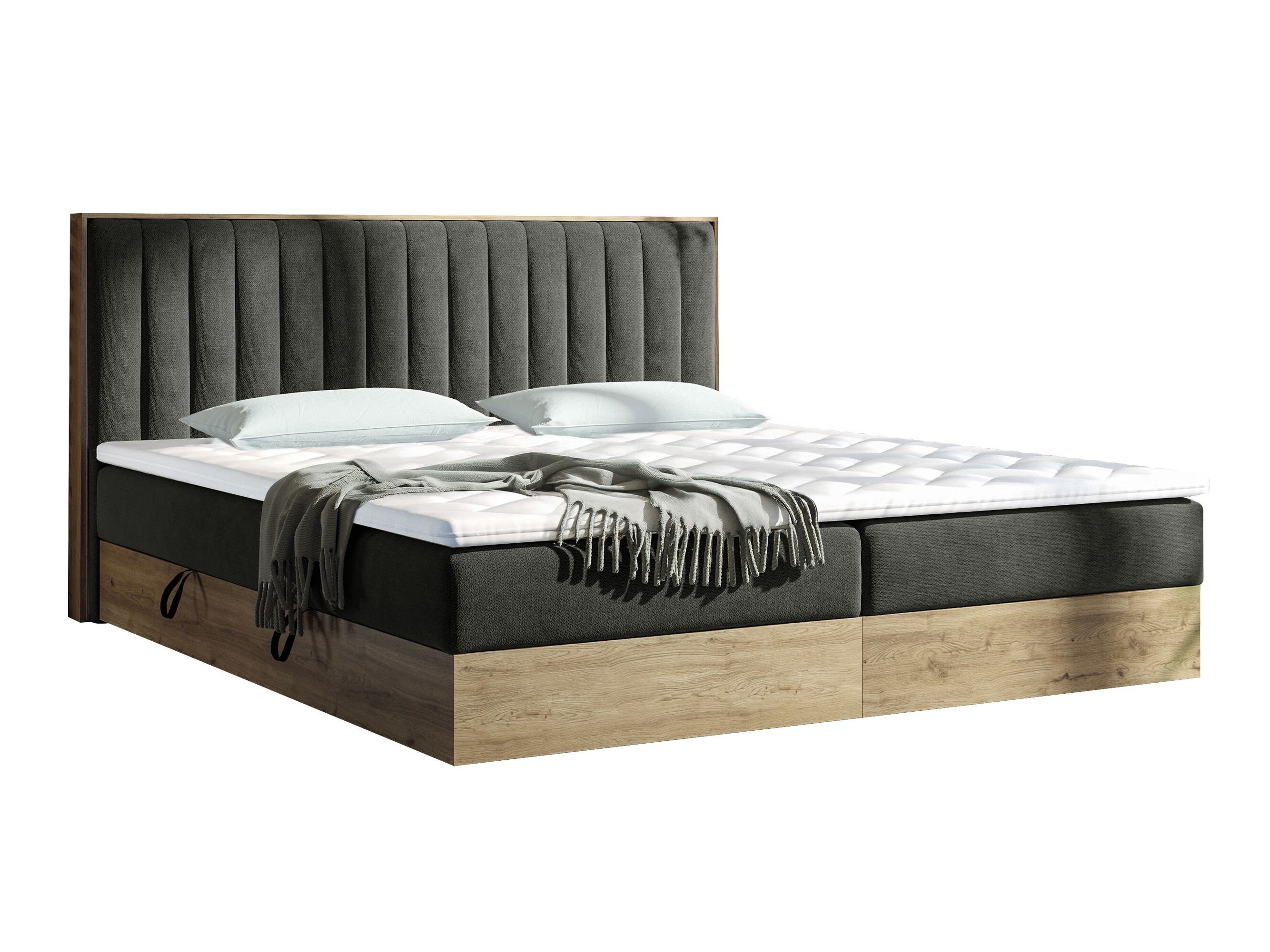 Cama continental ComfiDream Odelra (Carvalho dourado + Soro 24)