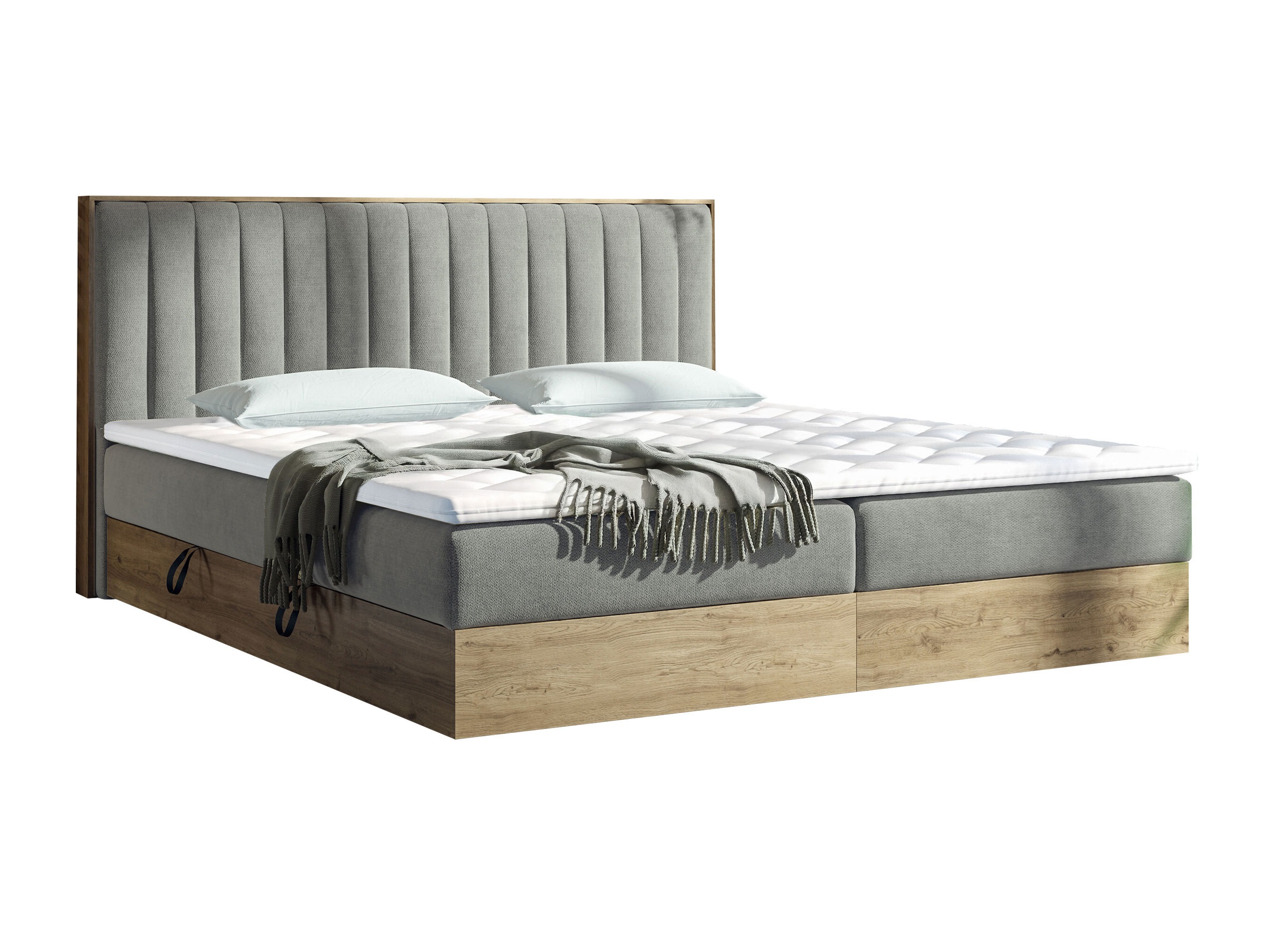 Cama continental ComfiDream Odelra (Carvalho dourado + Soro 90)