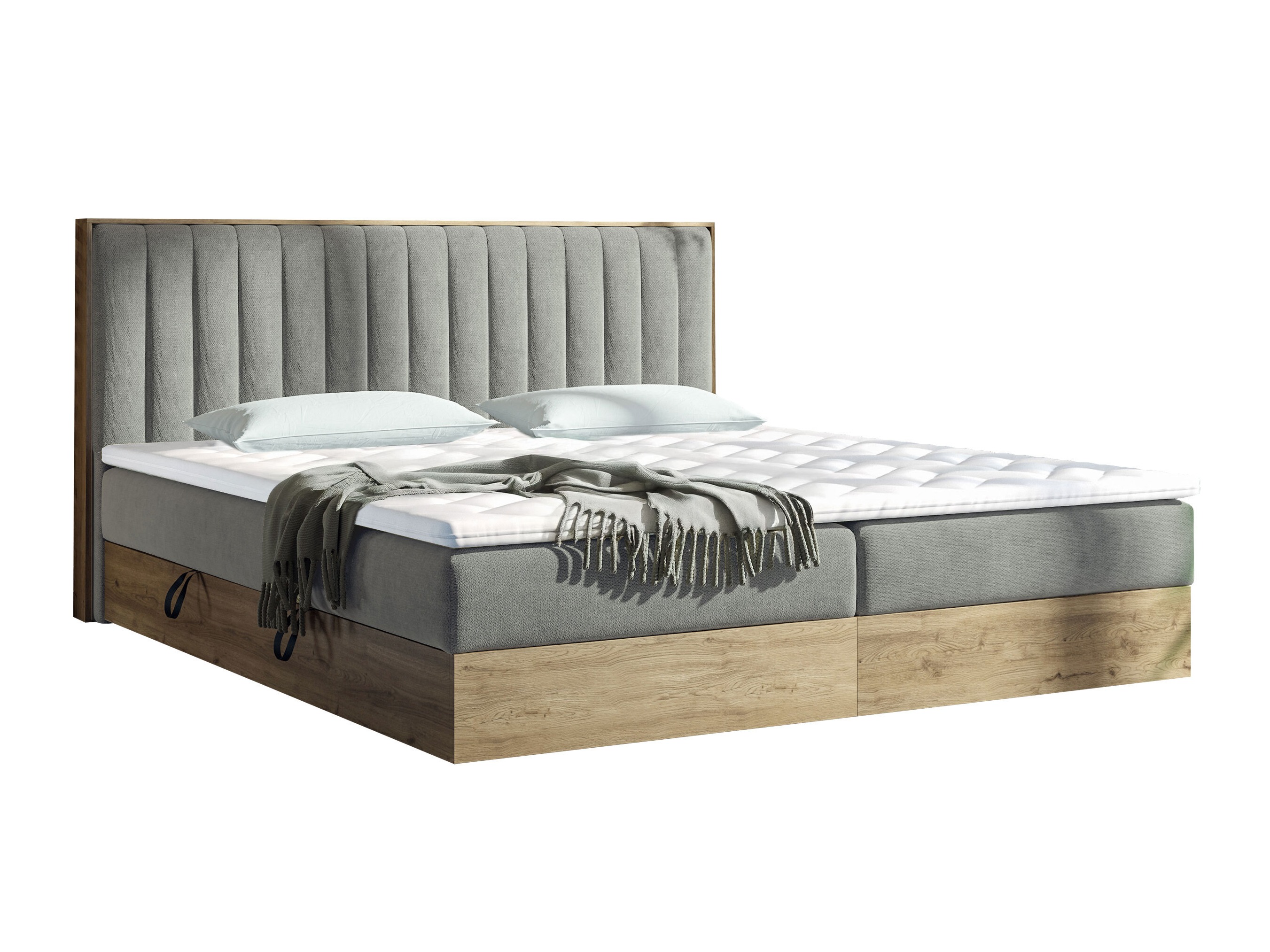 Cama continental ComfiDream Odelra (Carvalho dourado + Soro 90)