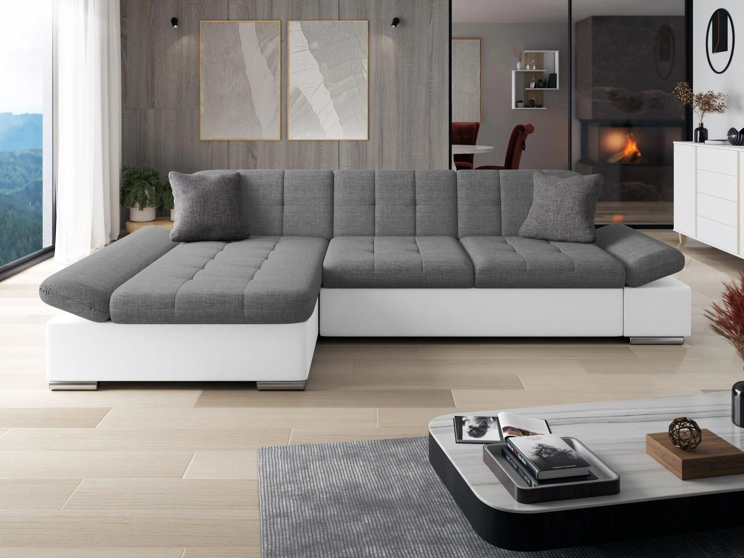 Sofá de canto Comfivo Serenitas (Soft 017 + Lux 05 + Lux 06)
