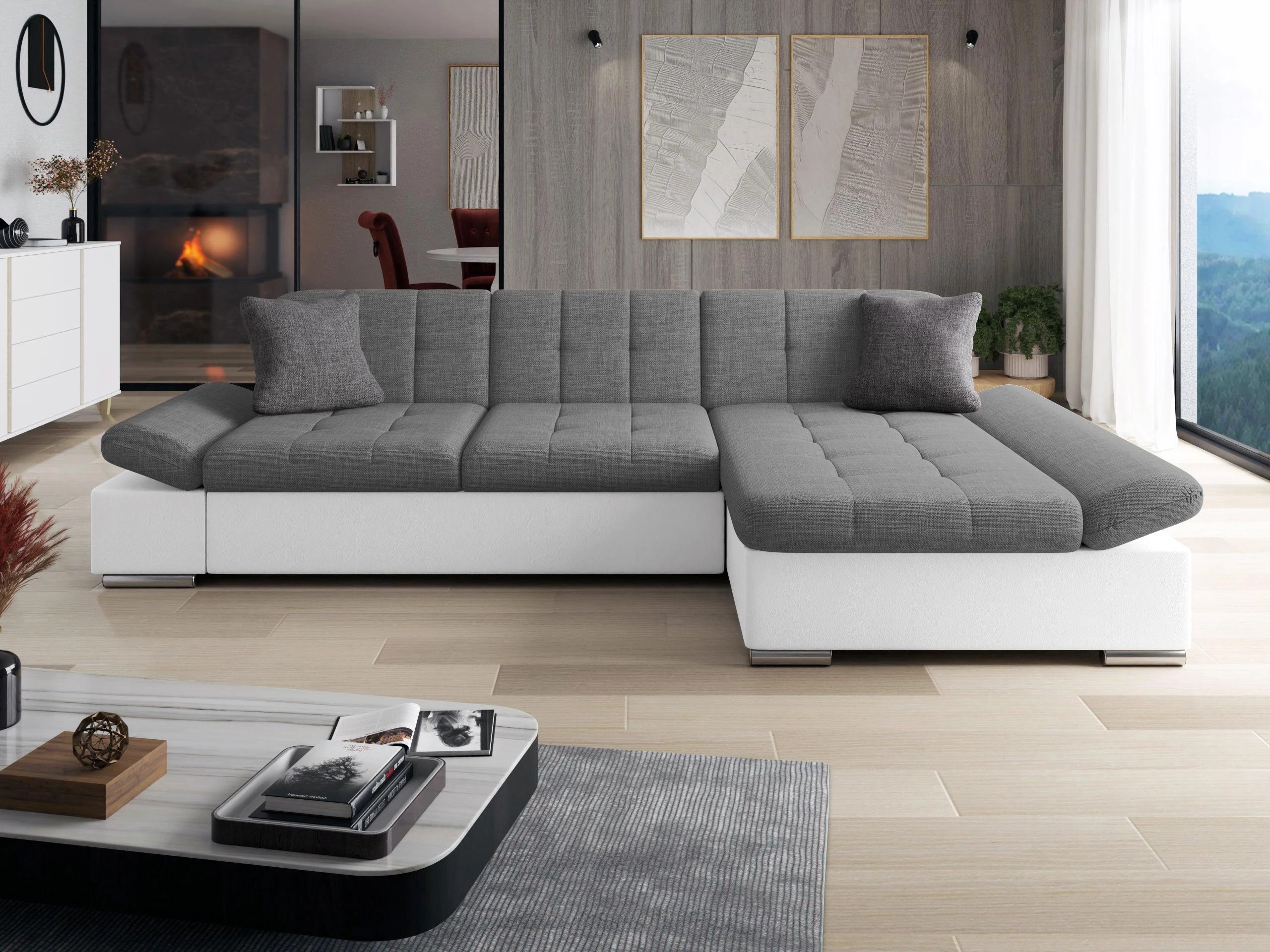 Sofá de canto Comfivo Serenitas (Soft 017 + Lux 05 + Lux 06)