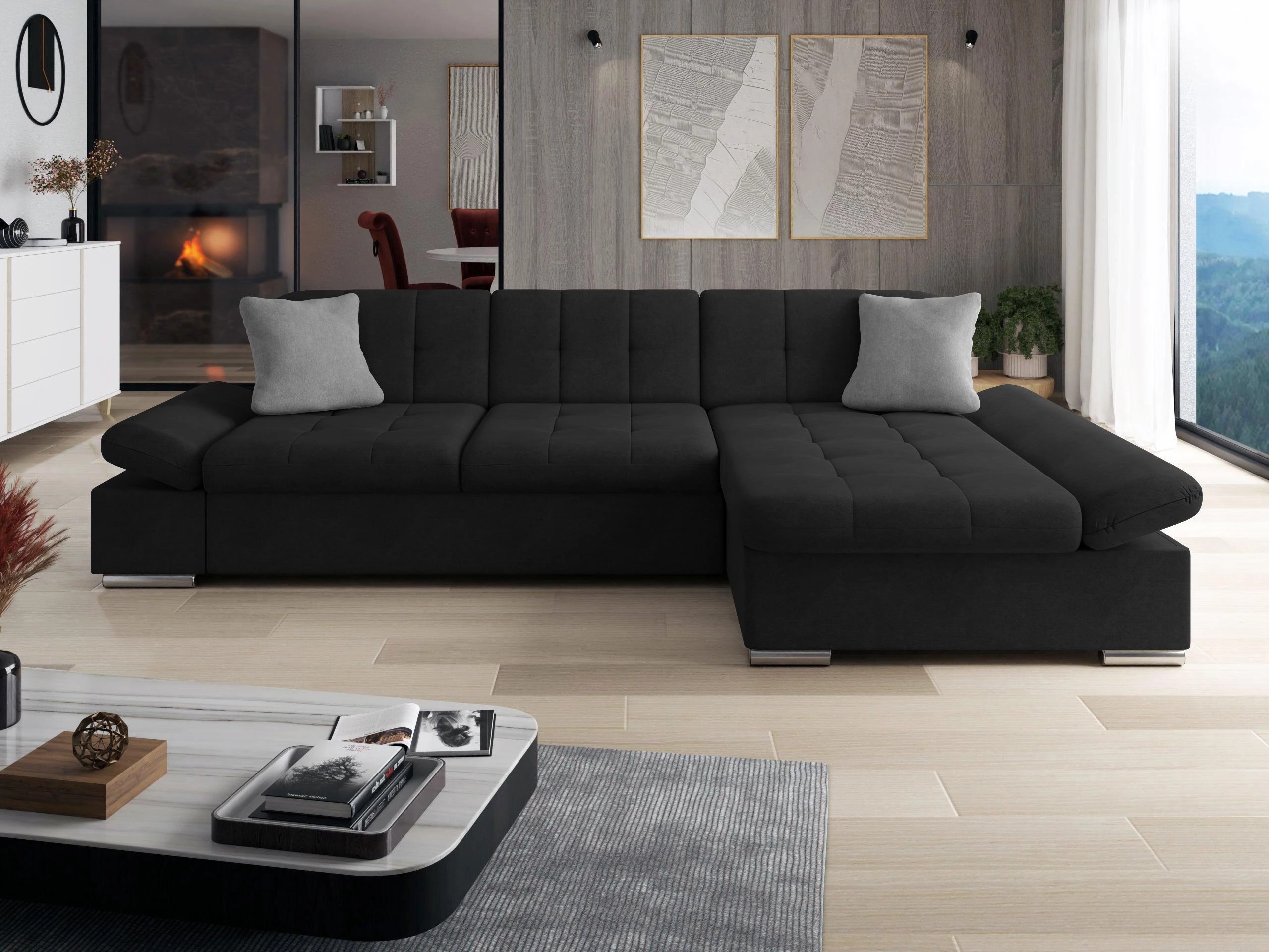 Sofá de canto Comfivo Serenitas (Uttario Velvet 2980 + Uttario Velvet 2972)