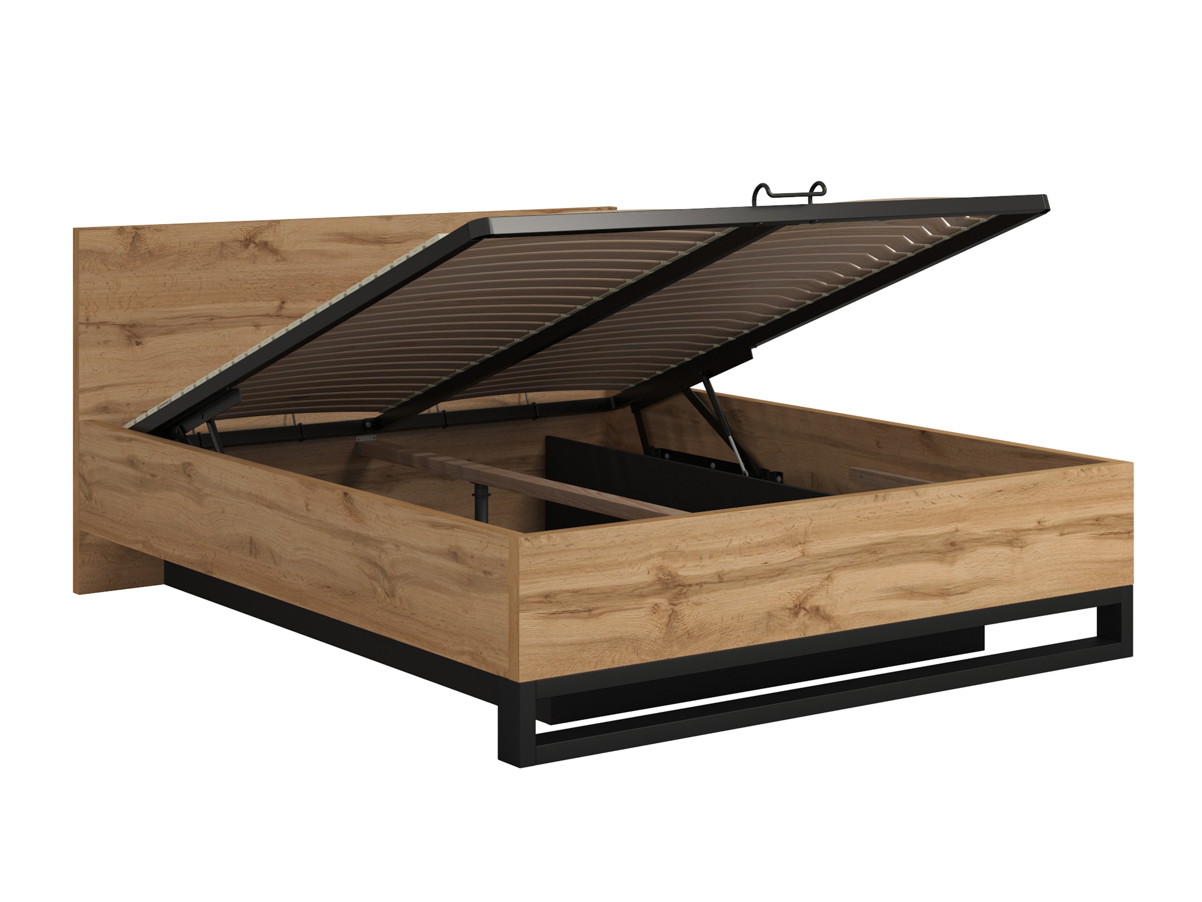 Cama Avicavu 118 (Carvalho wotan + Preto)
