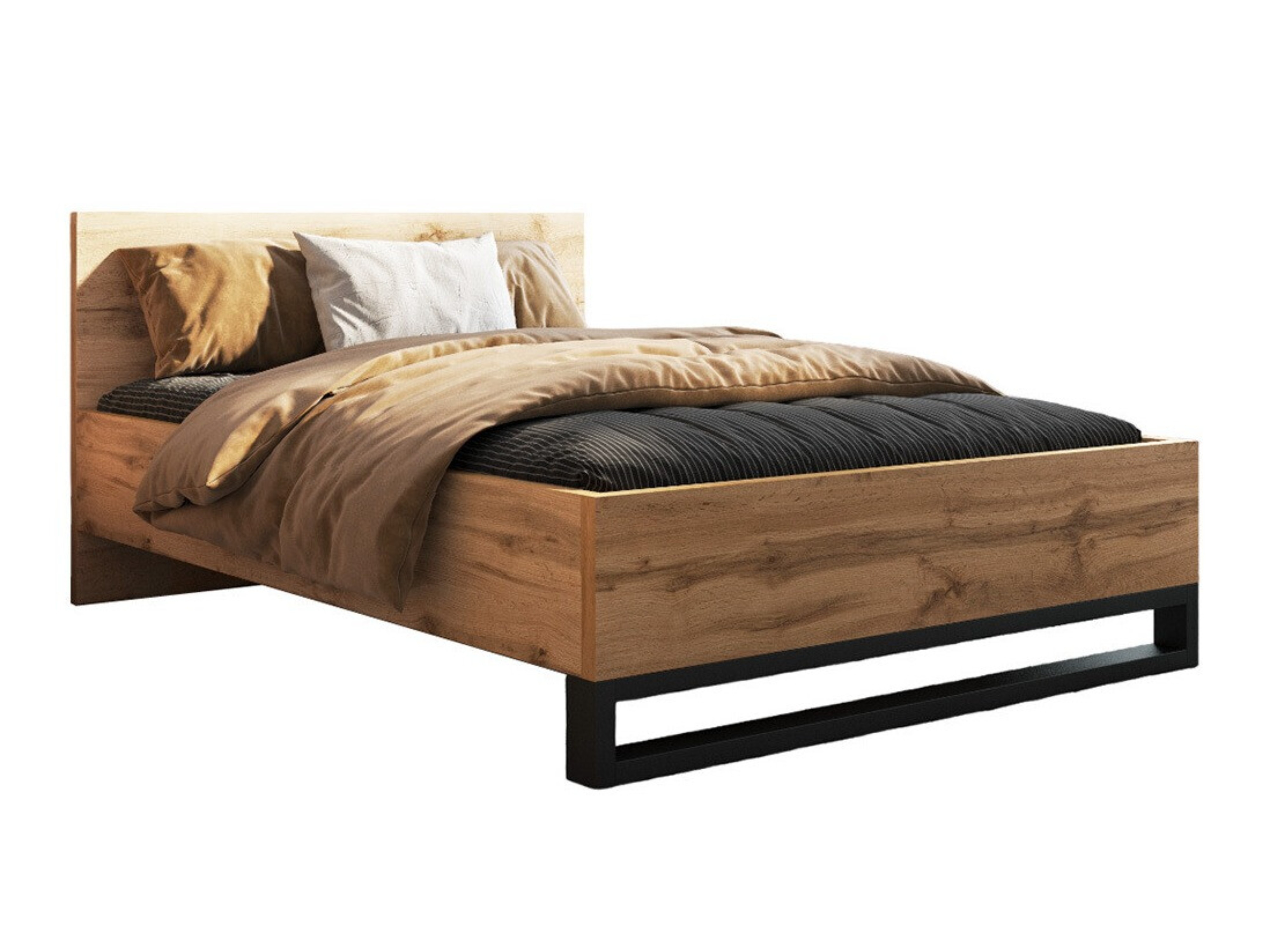 Cama Avicavu 118 (Carvalho wotan + Preto)