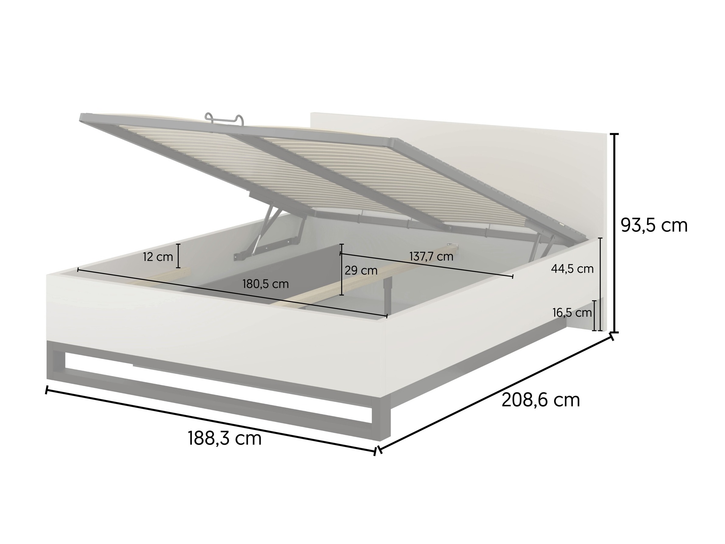 Cama Avicavu 118 (Carvalho wotan + Preto)