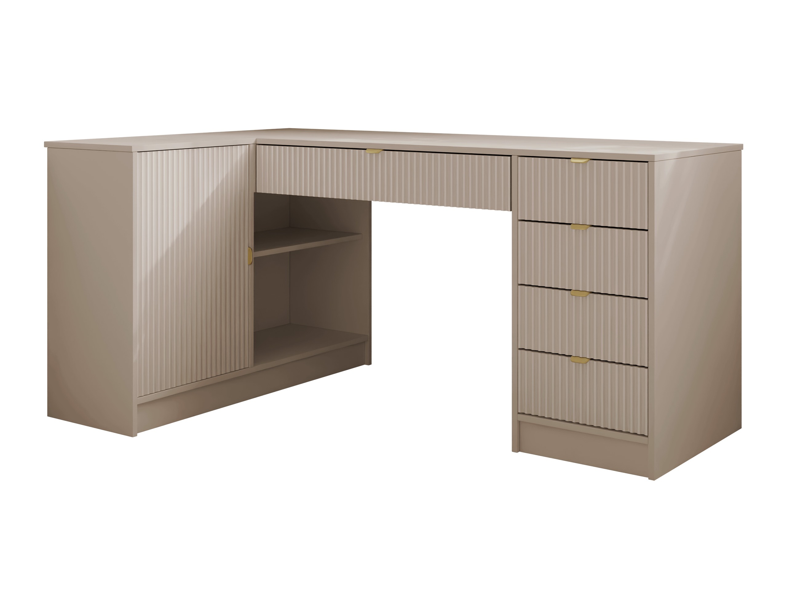 Mesa de escritório para cantos Comfivo Papilio II (Bege)